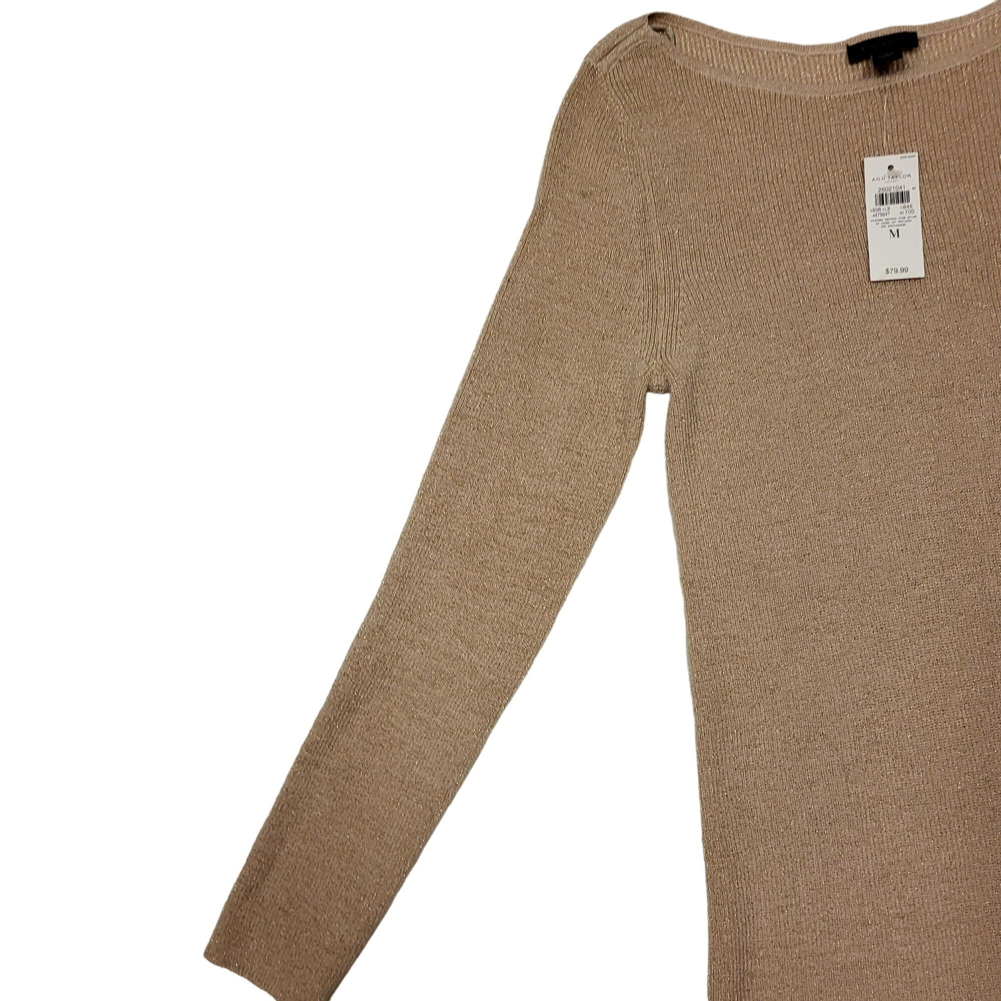 Ann Taylor Ann Taylor Factory Sparkle Sweater Dress Beige Gold Sparkle Size M / US 6-8 / IT 42-44 - 5 Thumbnail