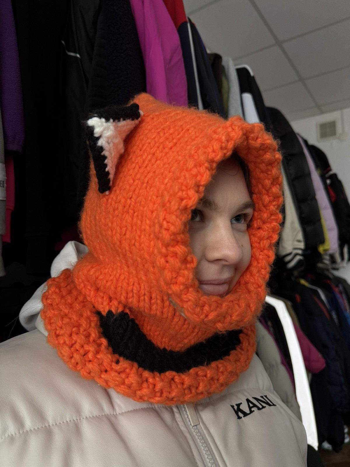 Designer × Handmade KNITTED HANDMADE FOXY MASK Awesome Balaclava SKI Size ONE SIZE - 7 Thumbnail