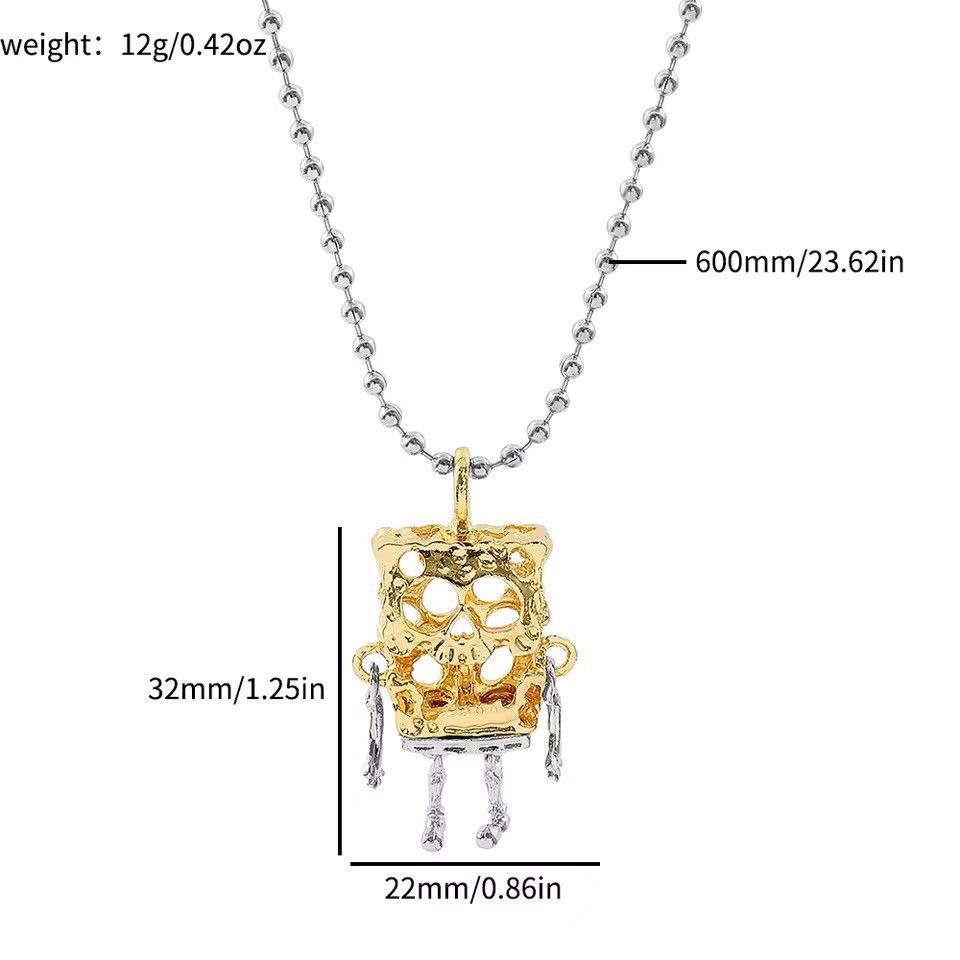 VIBE SpongeBob Skeleton Pendant Necklace Size ONE SIZE - 5 Thumbnail