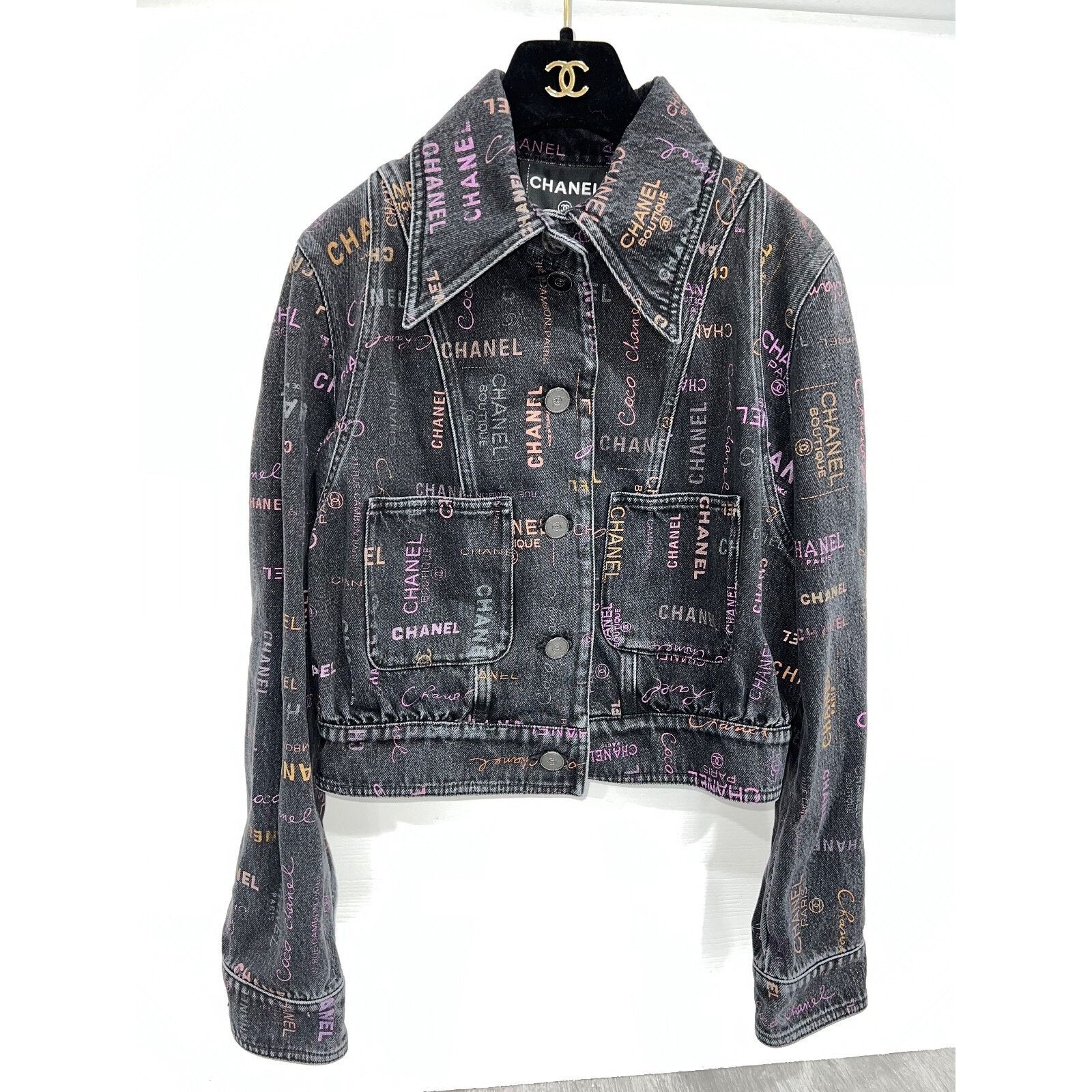 Chanel Chanel Graffiti Logo Denim Runway Long Sleeve Jacket 38 Size XS / US 0-2 / IT 36-38 - 2 Thumbnail