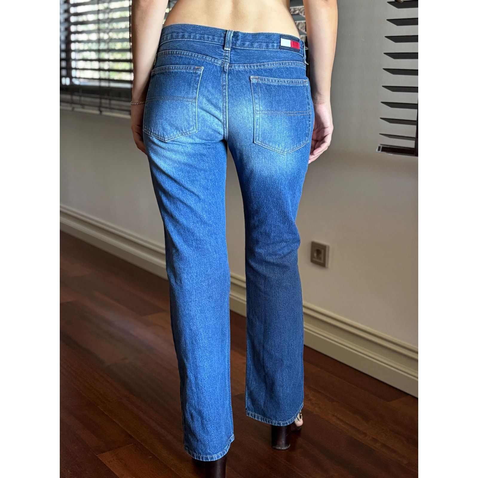 Tommy Hilfiger Tommy Jeans Blue Denim Pants 11/31 Flag Pocket Vintage Y2K Size US 31 - 3 Thumbnail