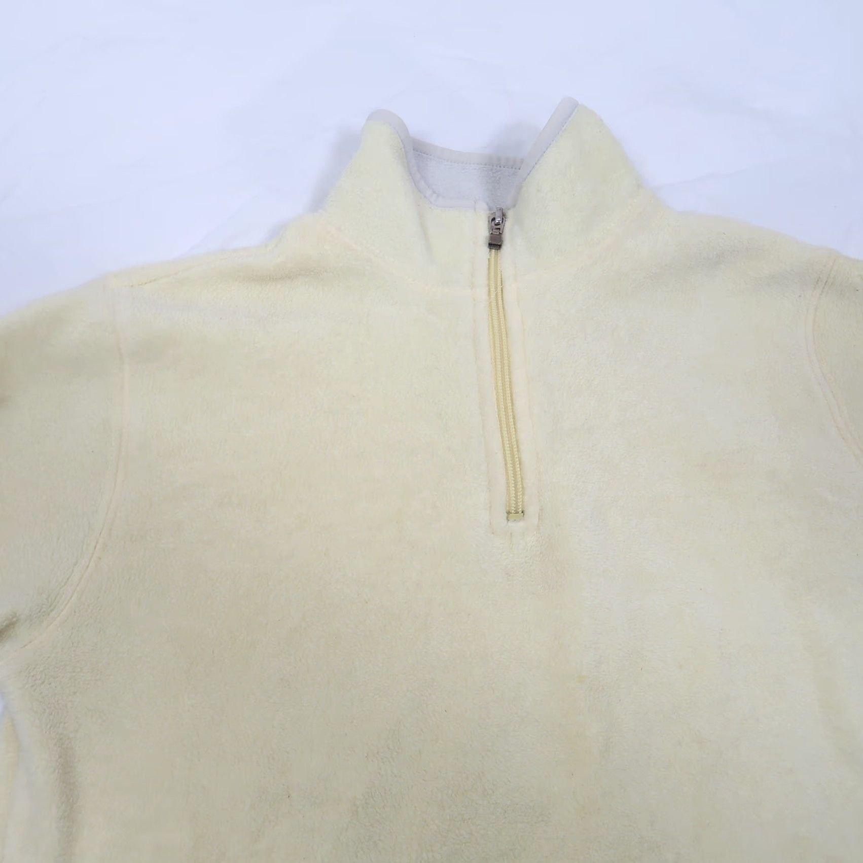 Old Navy VINTAGE 90s Old Navy Sweatshirt Pullover Fleece 1/4 Zip Yellow M Womens Size M / US 6-8 / IT 42-44 - 2 Thumbnail