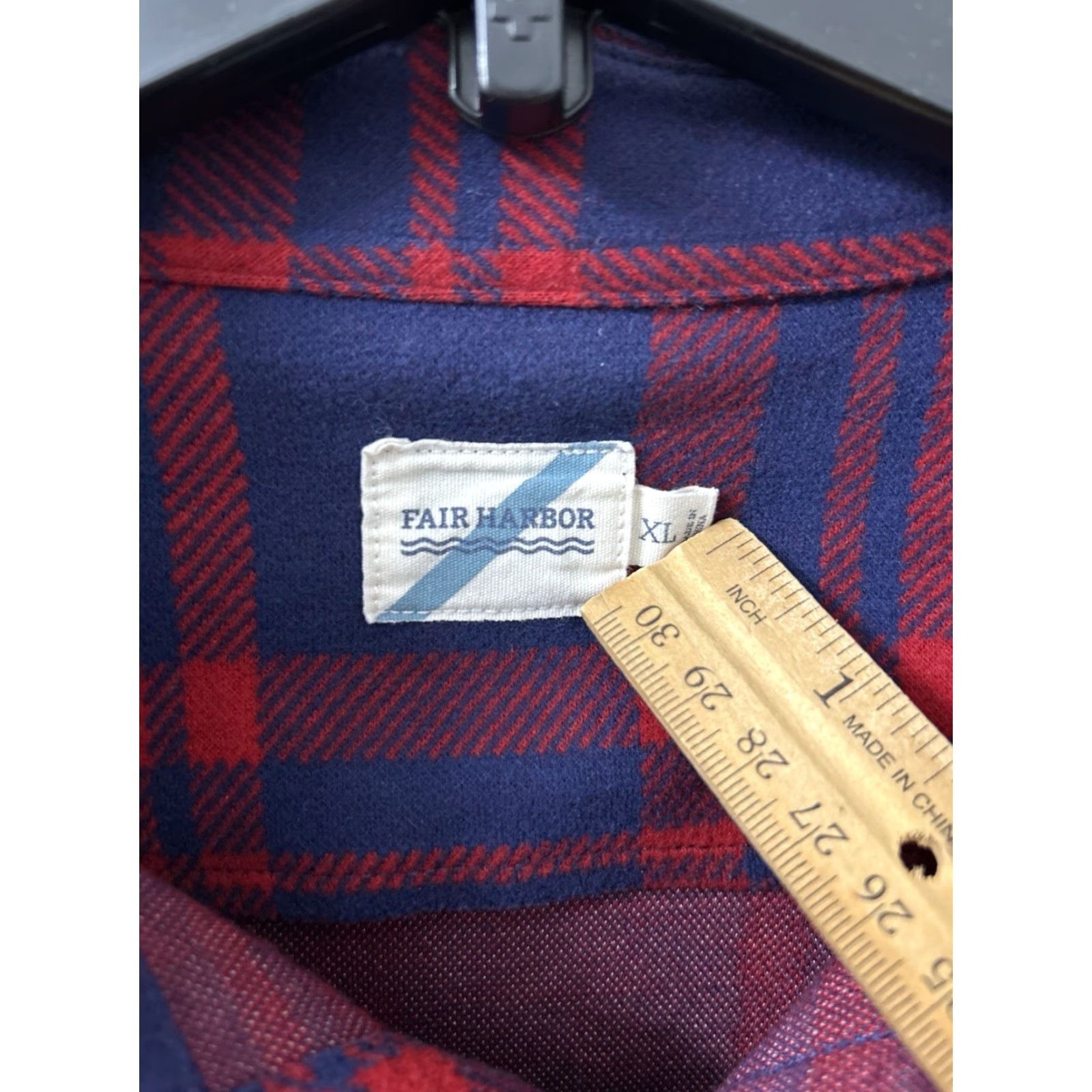 Vintage FAIR HARBOR Dunewood Flannel Shirt Womens XL Blue Red Plaid Button-Up Size XL / US 12-14 / IT 48-50 - 5 Thumbnail