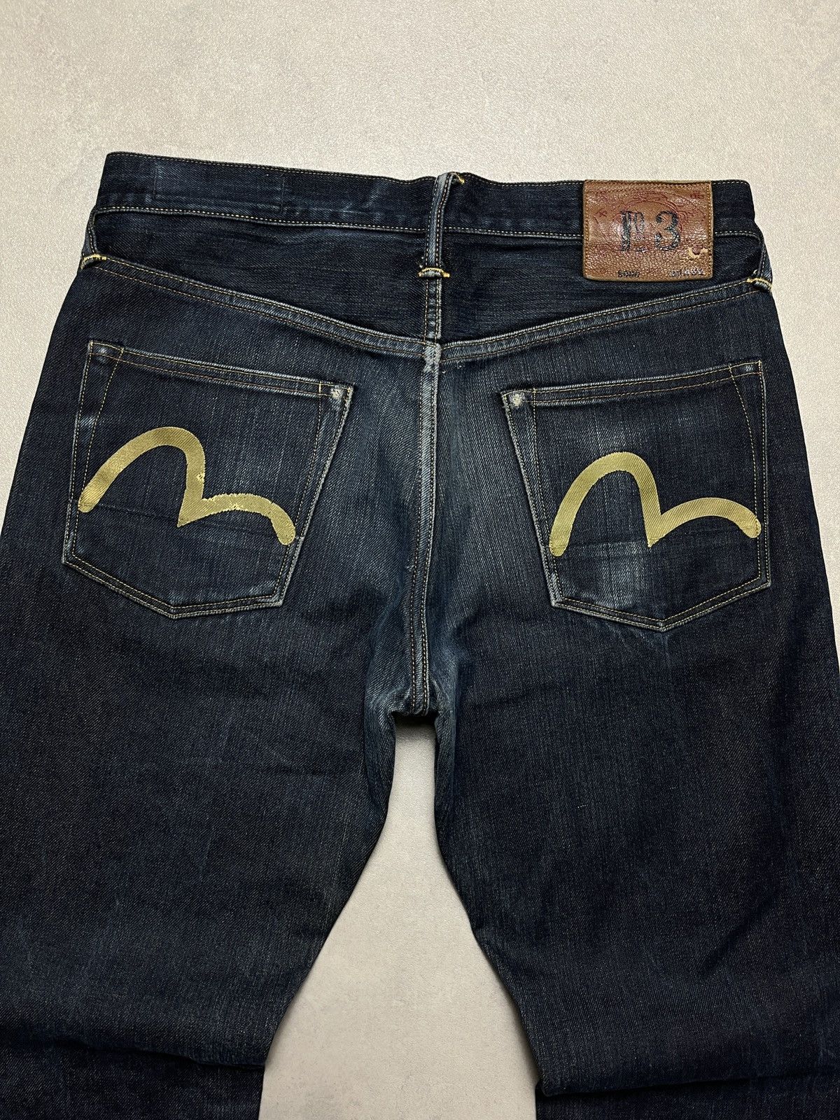 Evisu Evisu Painted Khaki Seagull Selvedge Denim Jeans Size US 30 / EU 46 - 2 Thumbnail