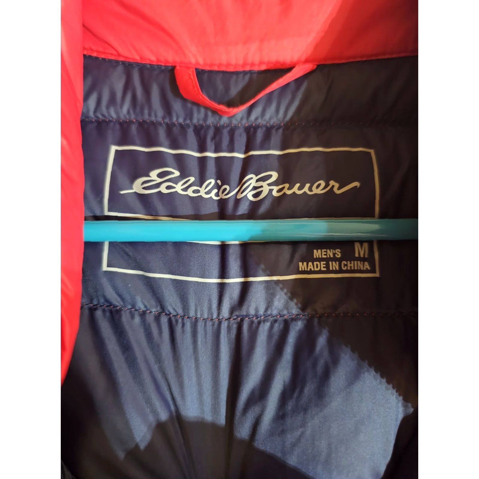 Eddie Bauer Eddie Bauer Signature Puffer Vest Packable Goose Down EB650 Red/Blue Mens Sz Med Size US M / EU 48-50 / 2 - 4 Thumbnail
