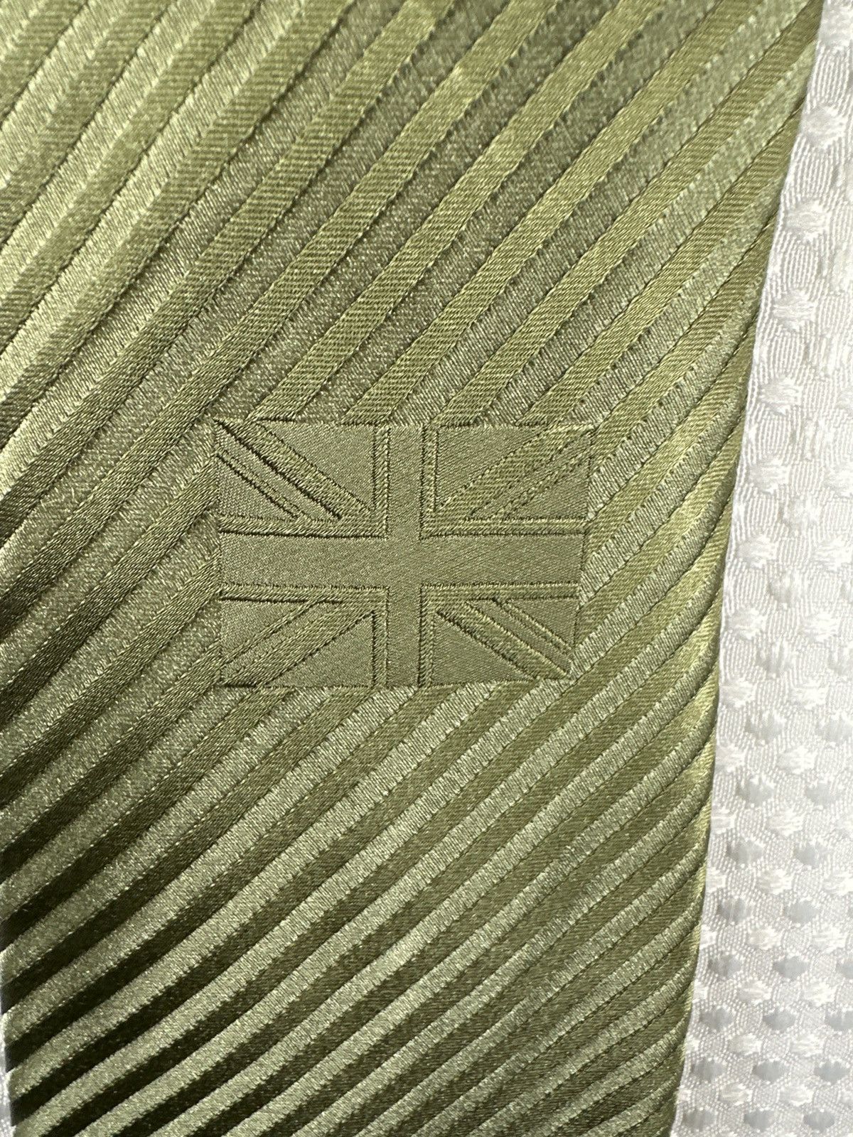 Ben Sherman Ben Sherman green striped silk tie Size ONE SIZE - 6 Thumbnail