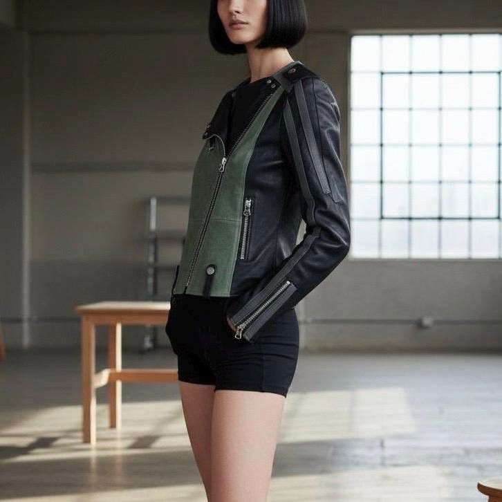 100 Thieves The Asymmetrical Moto Leather Jacket Size ONE SIZE - 2 Thumbnail