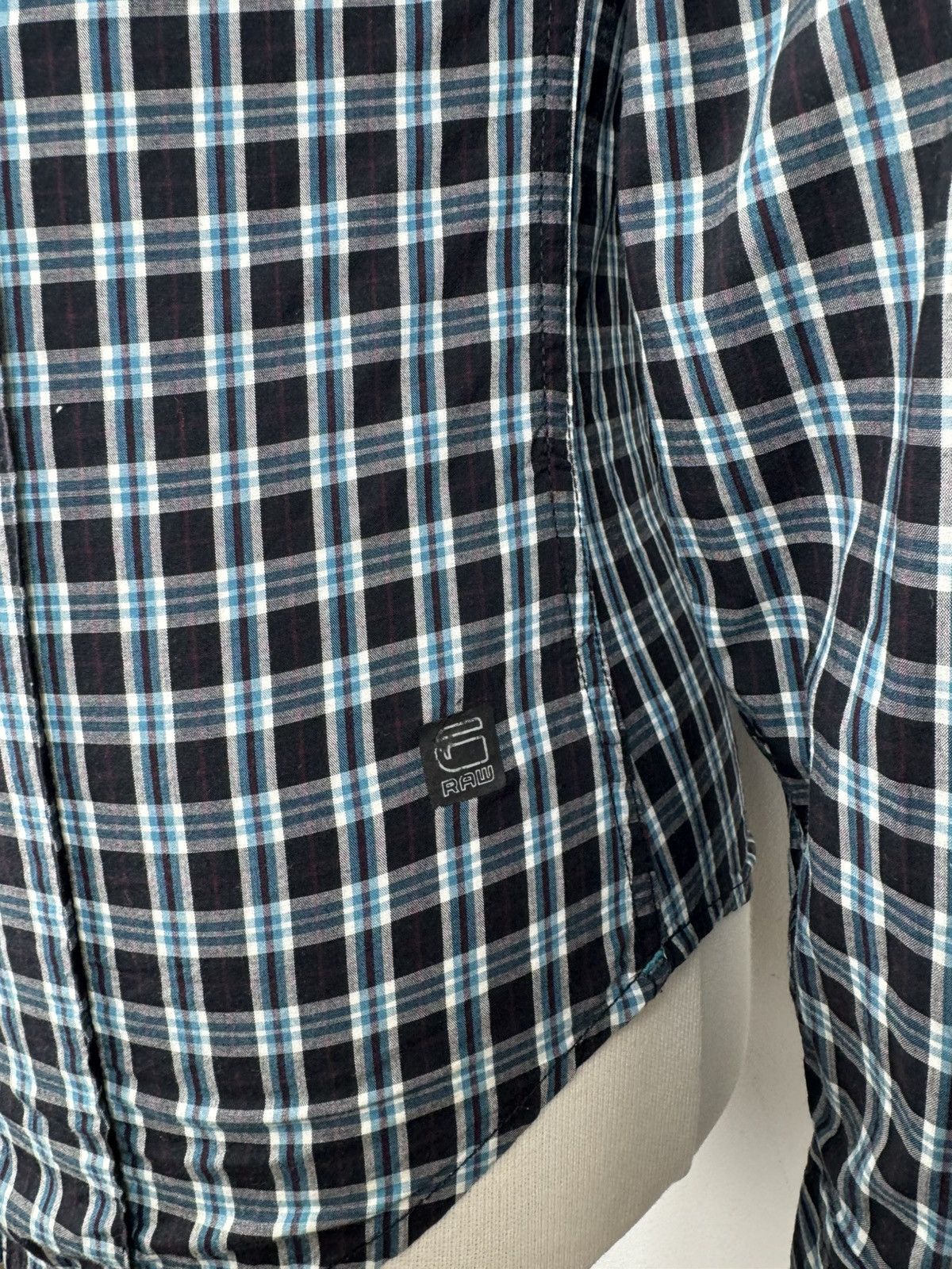 G-Star × Vintage Men’s Vintage G-Star Raw New Gould Check Long Sleeve Shirt Size US S / EU 44-46 / 1 - 4 Thumbnail