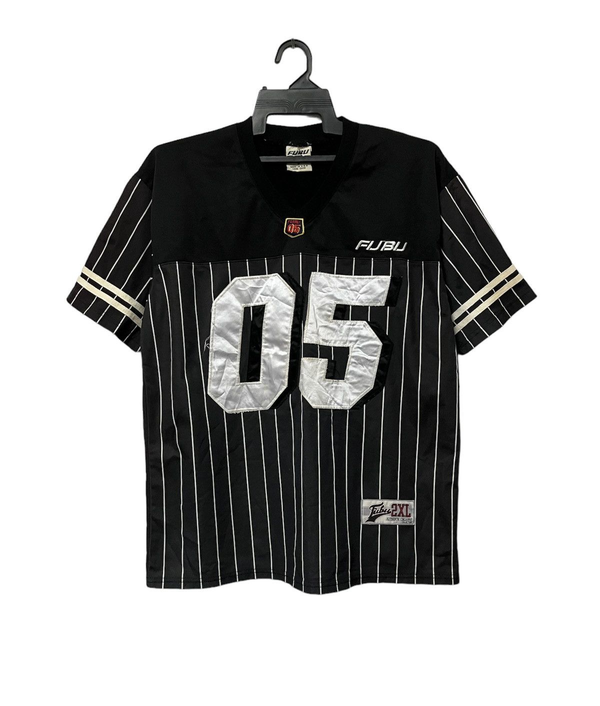 image of VTG 90's Fubu Football Jersey Hip Hop in Black, Men's (Size Large)