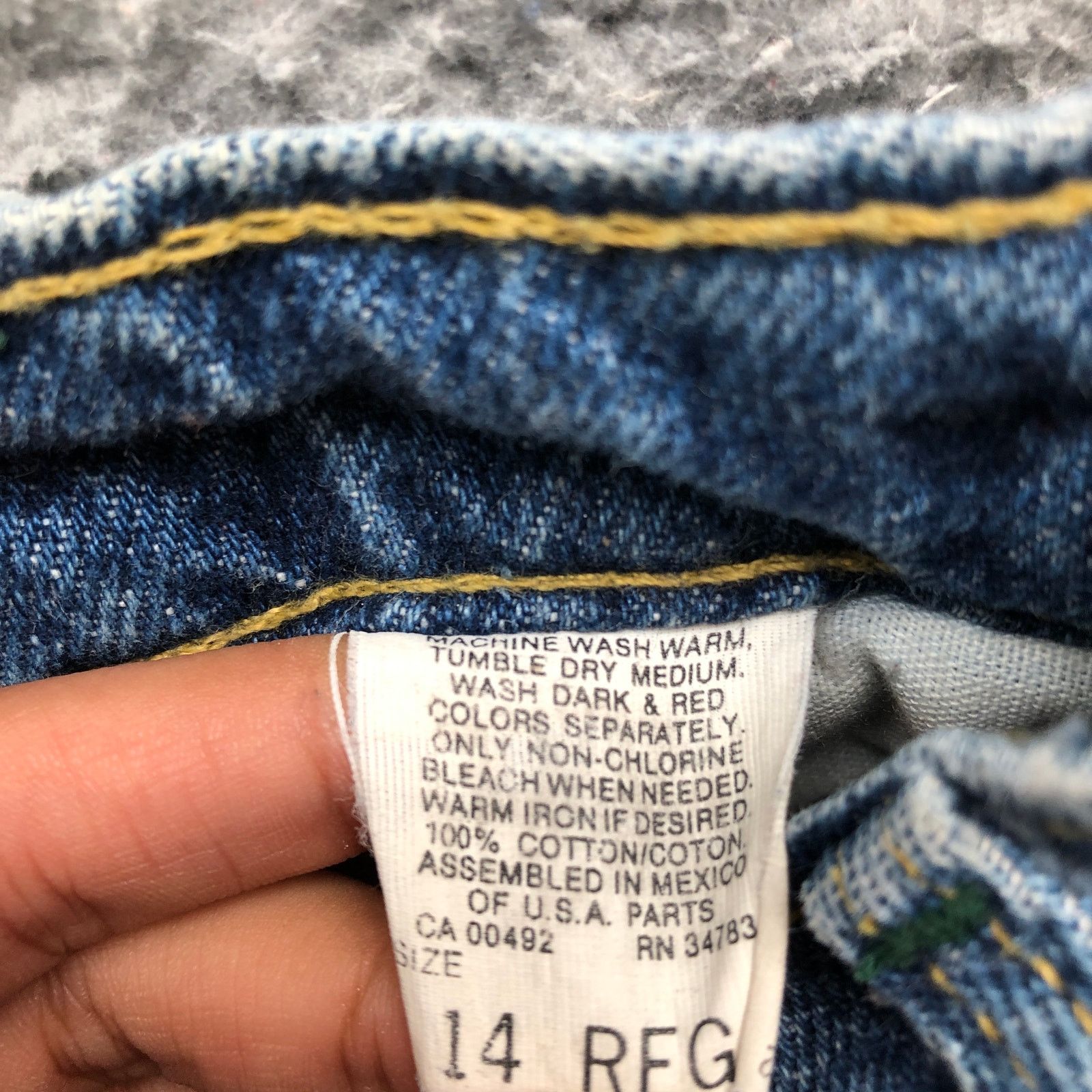 Lee Vintage 80s Lee Riders High Rise Jeans Womens 14 Reg 23x27 Size 23" - 3 Thumbnail