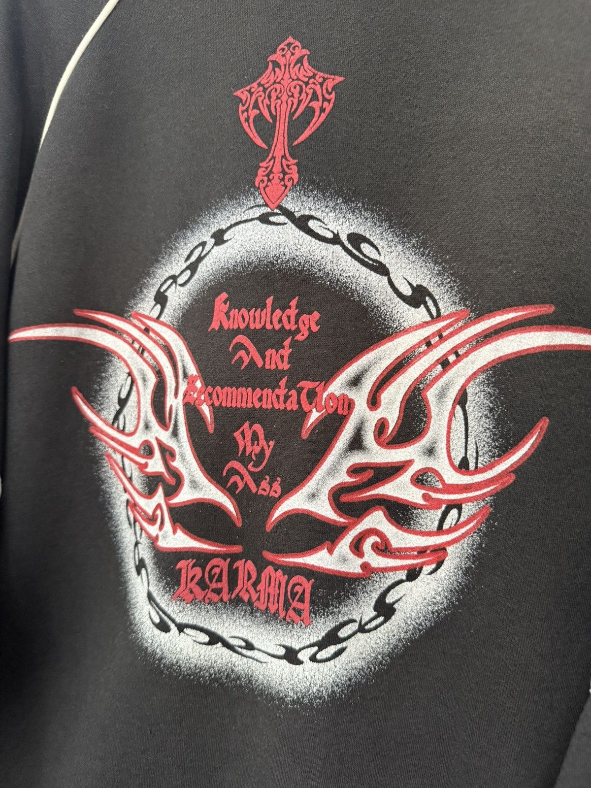 If Six Was Nine 🔥 Japan Streetwear Karma Gothic Sweat Hoodie - L Size US L / EU 52-54 / 3 - 9 Thumbnail