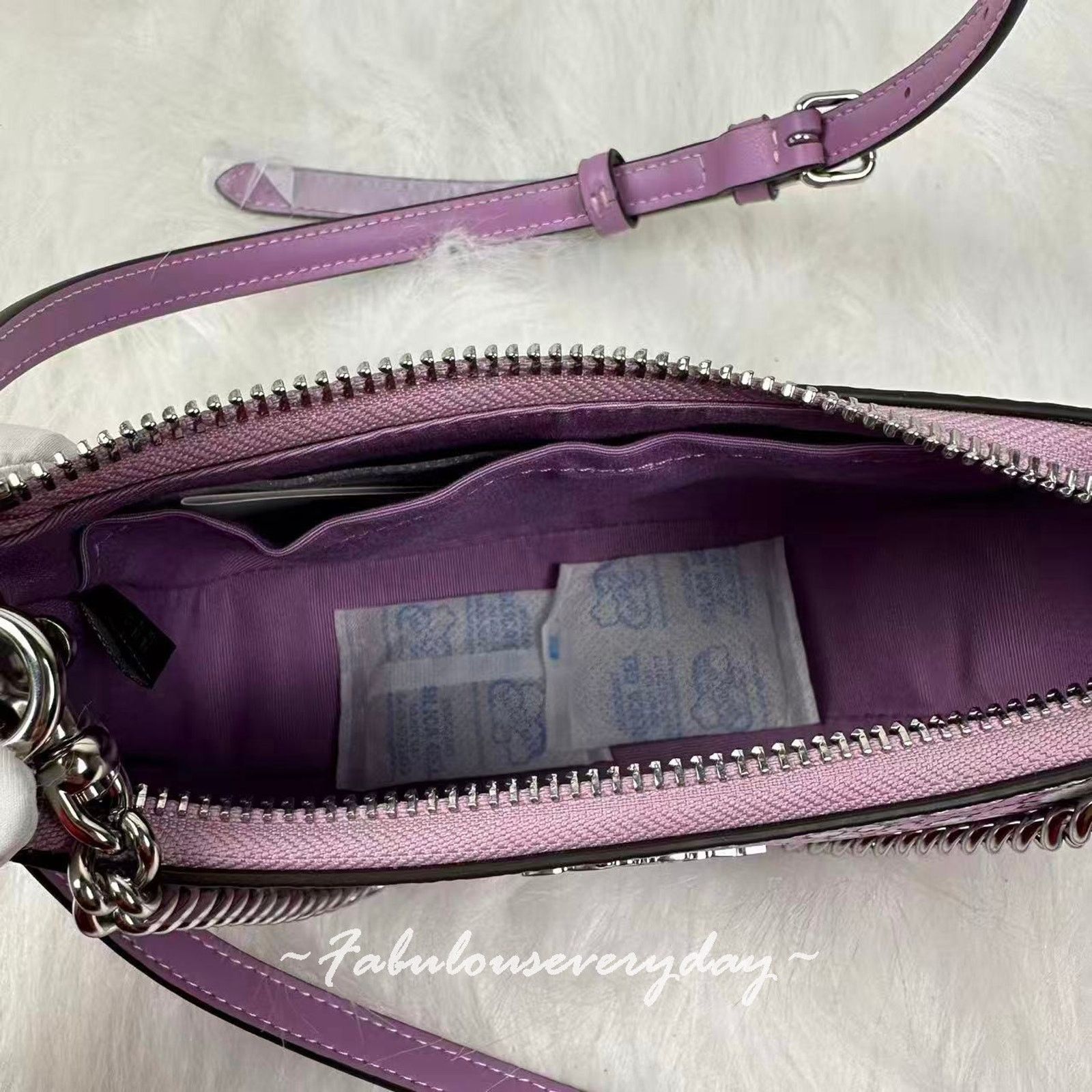 Coach Coach Teri Mini Crossbody Bag Floral Print Canvas/Im/Lilac Size ONE SIZE - 7 Thumbnail