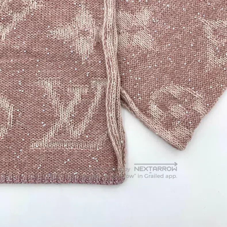 Louis Vuitton Louis Vuitton Pink logo presbyopic intarsia sequined mohai Size ONE SIZE - 5 Thumbnail