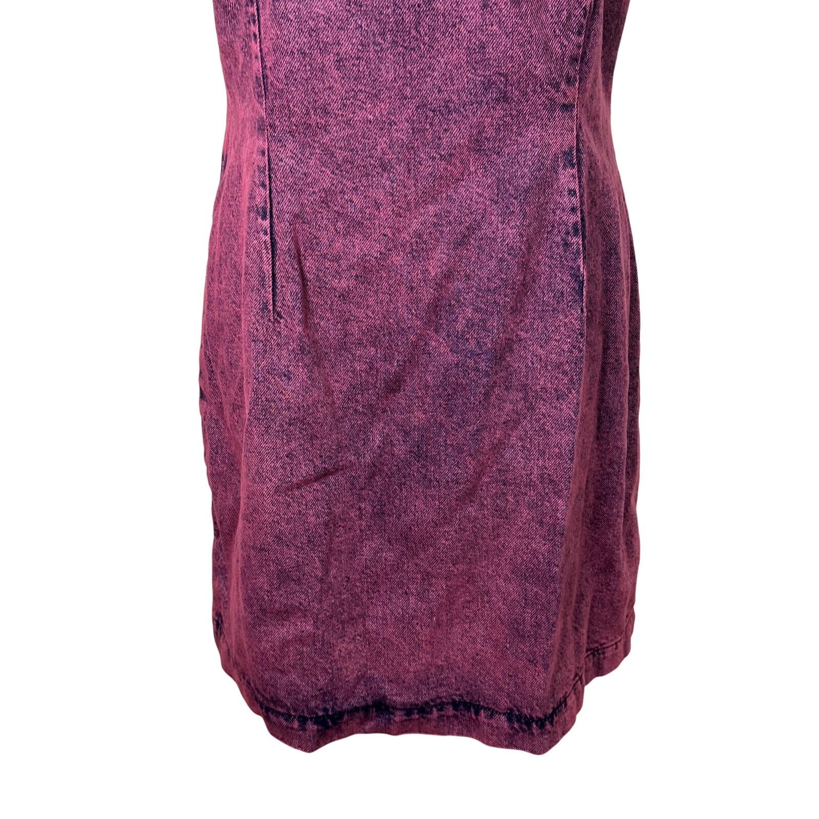 Topshop Topshop Mini Denim Dress Over Dye Square Neckline Pink W 8 Size M / US 6-8 / IT 42-44 - 4 Thumbnail