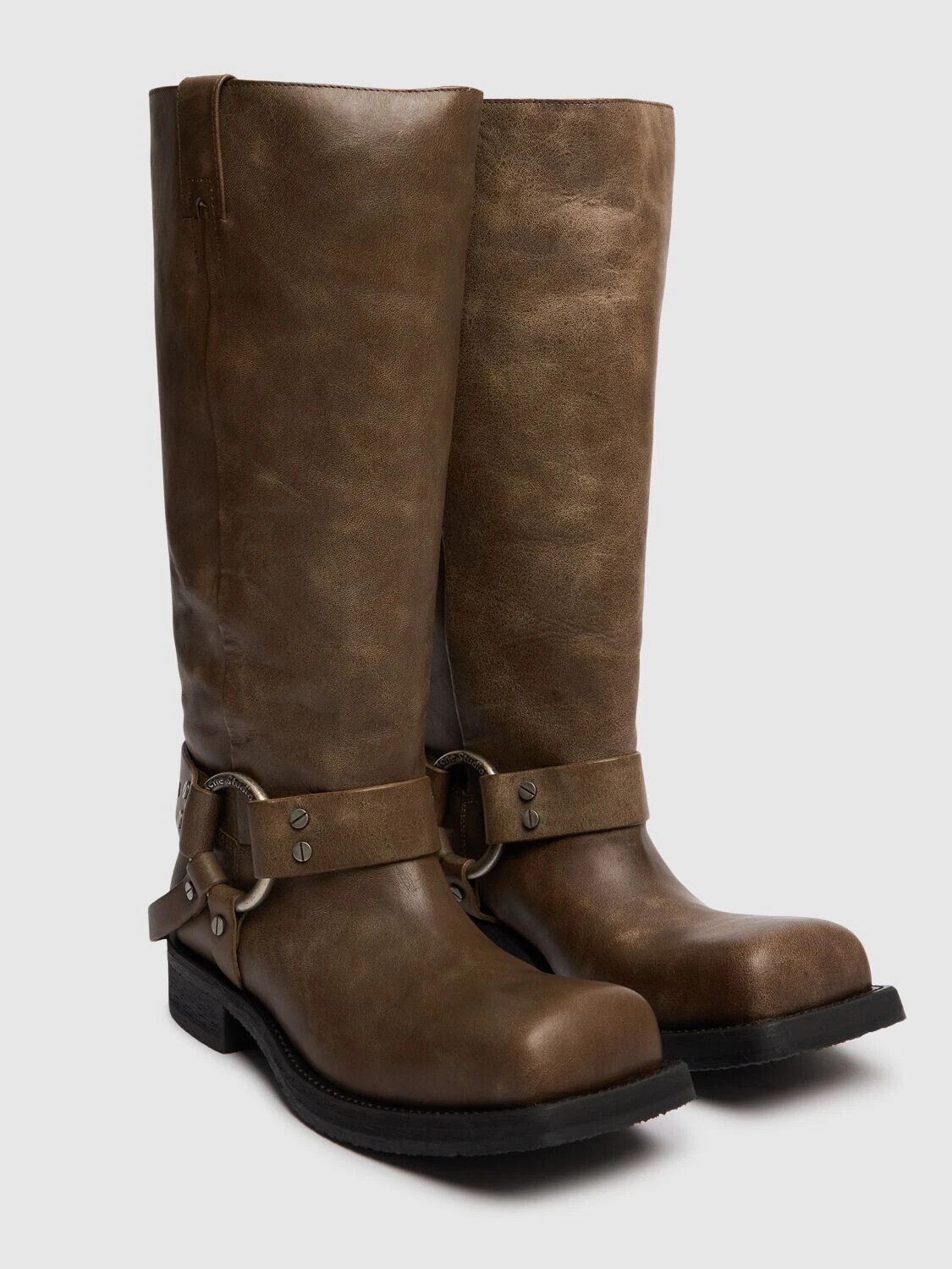 Acne Studios ACNE STUDIOS Balius Greige Brown Leather Boots Size US 7 / IT 37 - 2 Thumbnail