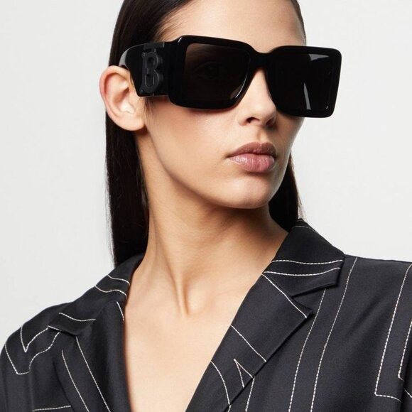 image of New Burberry Be4406U 409387 Black/dark Grey Sunglasses, Women's