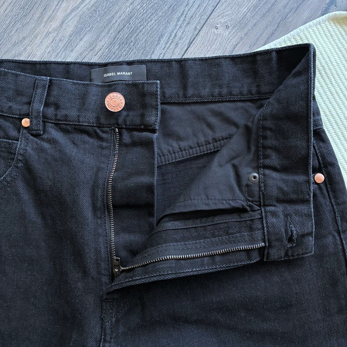 Isabel Marant Isabel Marant Washed Black High Waisted Slim Jeans Size 29" - 4 Thumbnail