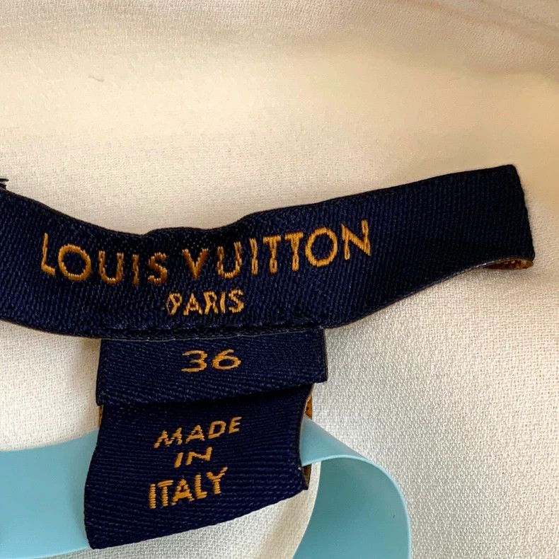 Louis Vuitton Louis Vuitton 22 Sleeveless Shirt in Beige Mulberry Silk T Size XS / US 0-2 / IT 36-38 - 5 Thumbnail