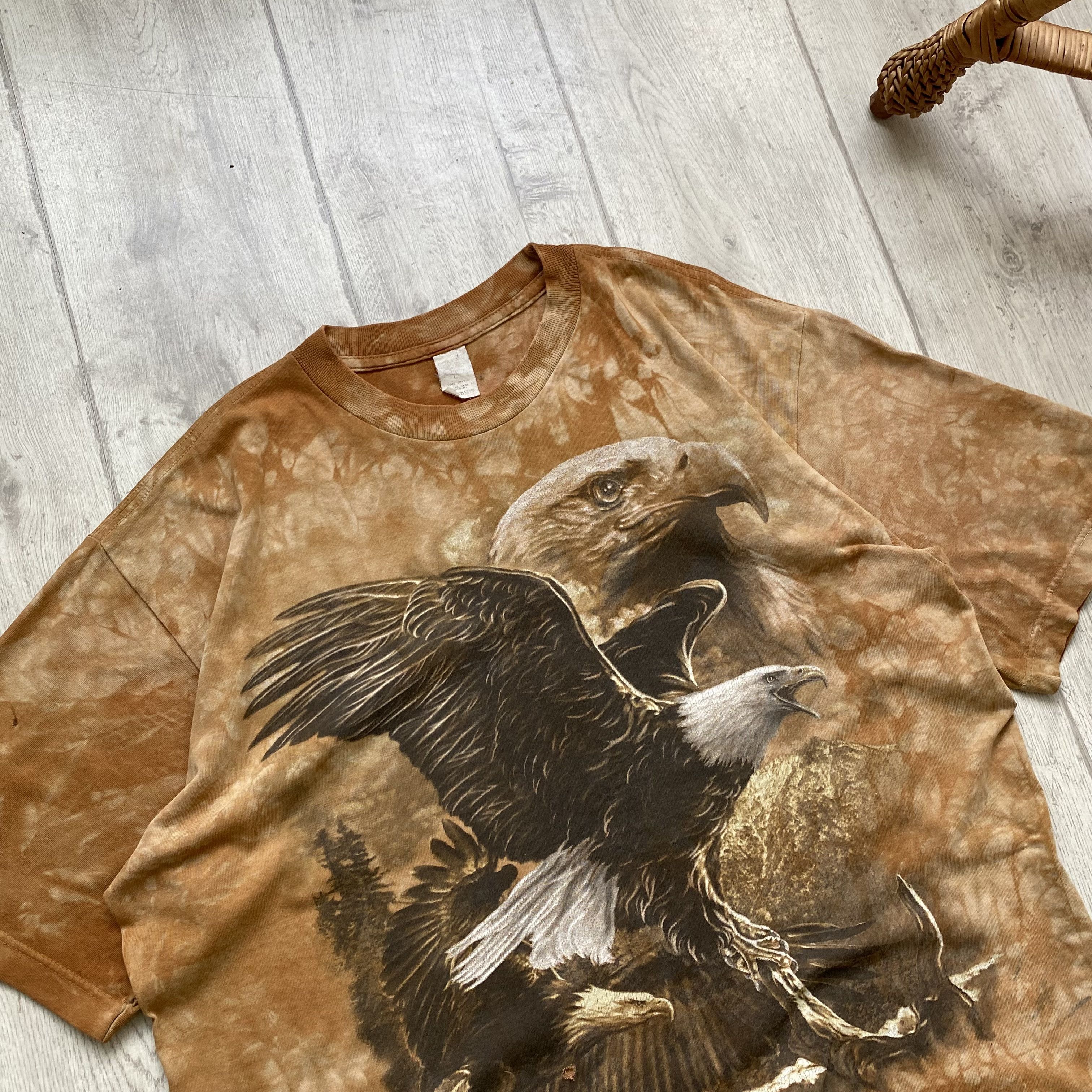 The Mountain 🦅 Distressed Vintage 90s USA Eagle Mountain tee animal Size US L / EU 52-54 / 3 - 2 Thumbnail