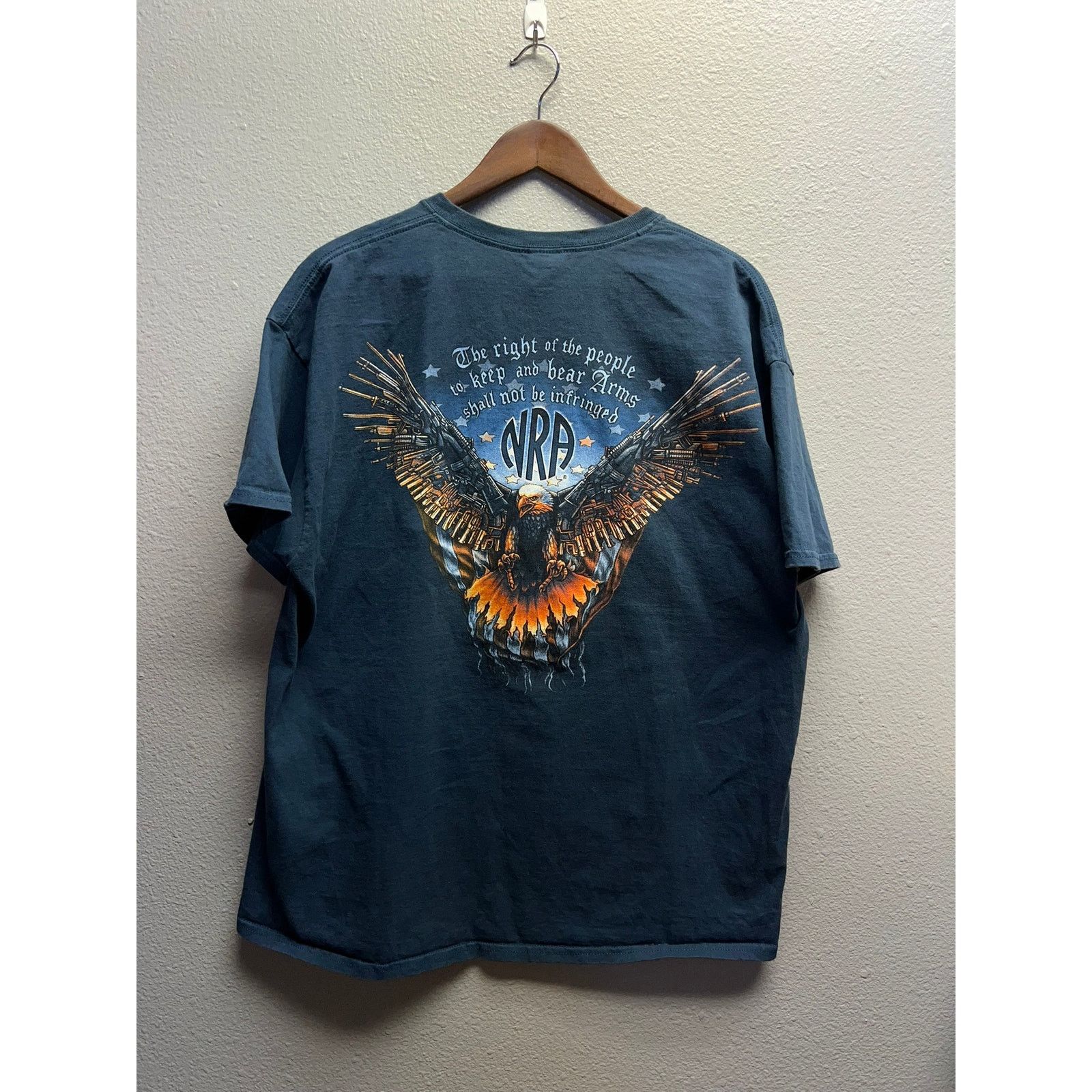 Gildan NRA Shirt 2nd Amendment Right To Bear Arms Gun Eagle Rifle X Size US XL / EU 56 / 4 - 5 Thumbnail