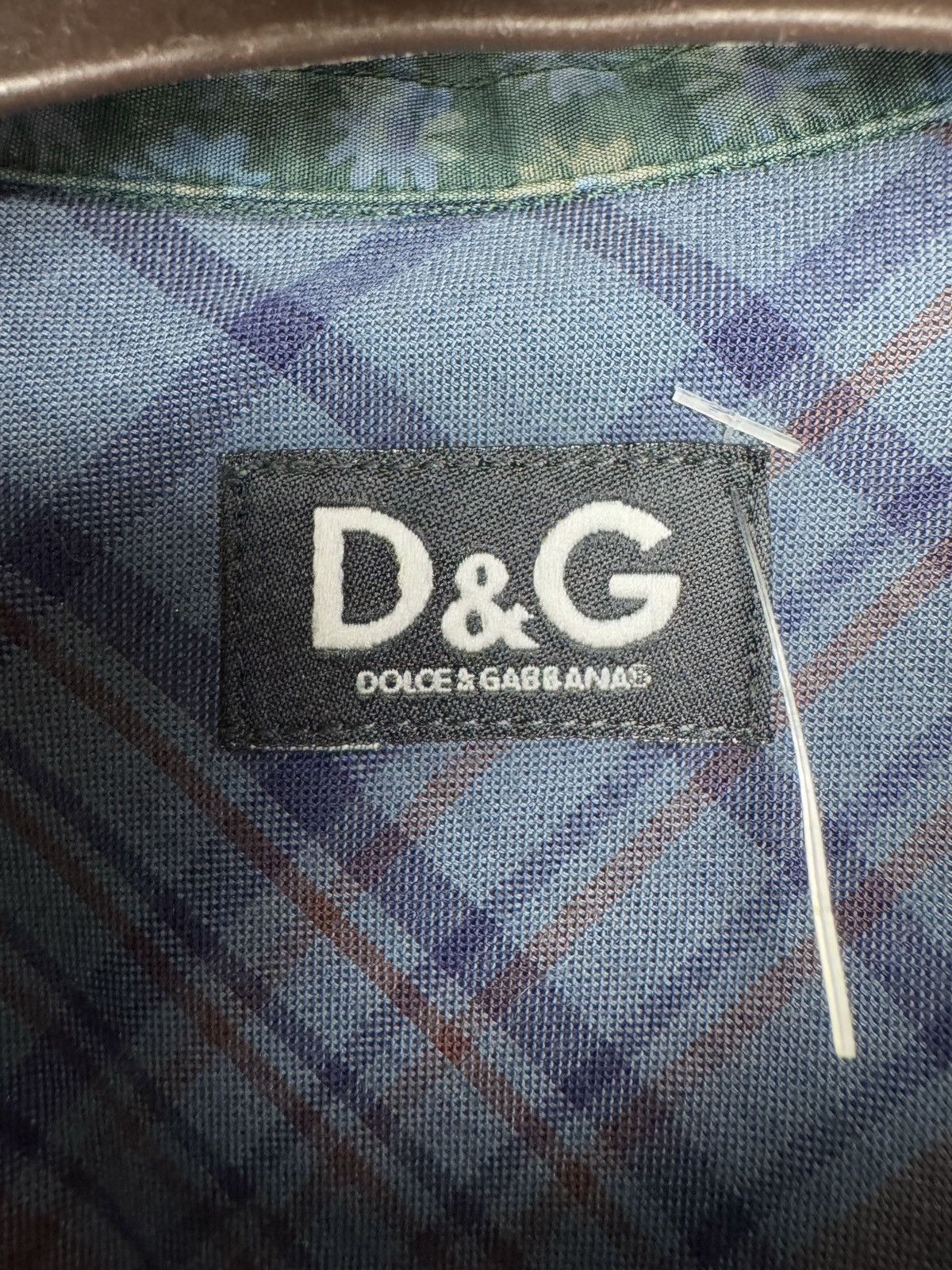 Dolce & Gabbana Dolce Gabbana D&G SS Shirt Dark Green Blue Floral Cotton 54 Size US L / EU 52-54 / 3 - 11 Thumbnail