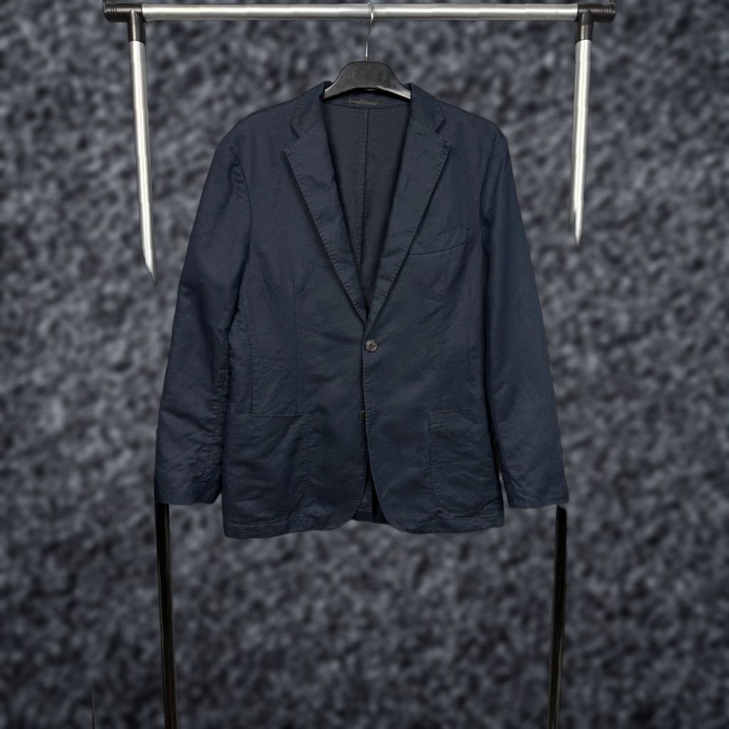 Uniqlo Uniqlo Blazer Shirt Mens Linen Blue S Regular Color Blue Size S - Uniqlo Mens Linen Blazer Jacket Size S Size 36R - 1 Thumbnail
