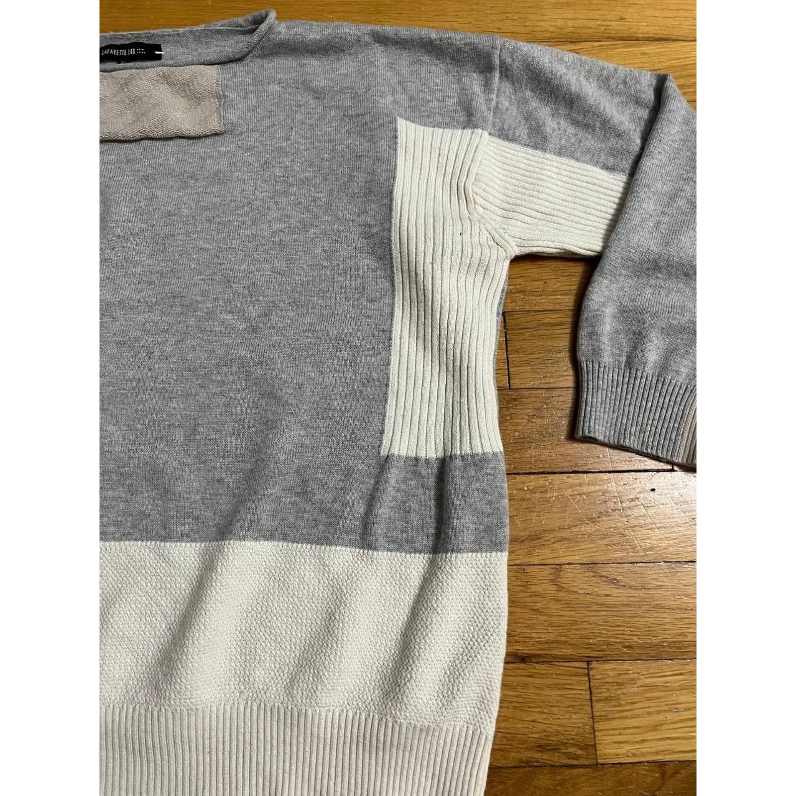 Lafayette 148 Lafayette 148 Mixed Media Gray Merino Sweater XL A001705 Size XL / US 12-14 / IT 48-50 - 3 Thumbnail