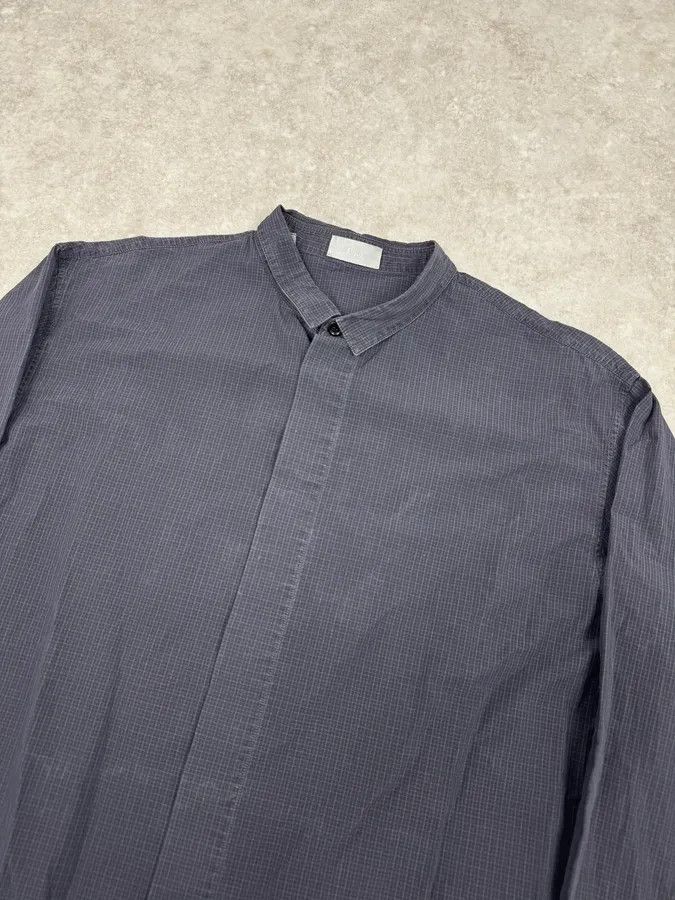 Dior AW2012 Dior Navy & Grey Checkered Classy Shirt Size US M / EU 48-50 / 2 - 5 Thumbnail