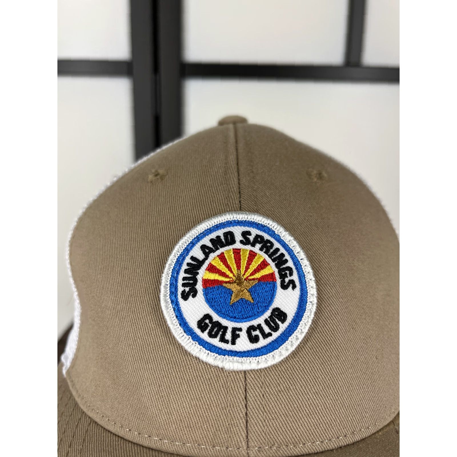 Imperial Imperial Hat Cap Strap Back Adult Beige Sunland Springs Golf Club Cotton Baseball Cap/Trucker Style Sports Mens Size ONE SIZE - 2 Thumbnail