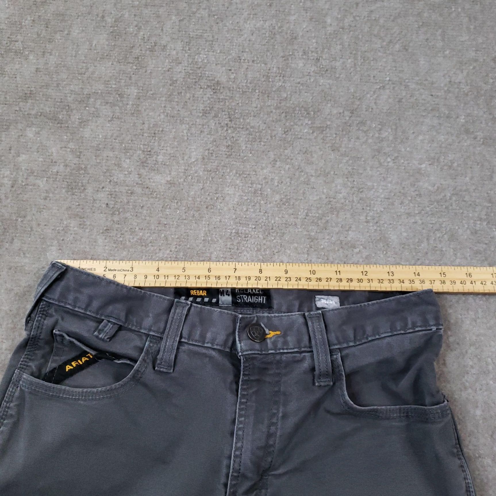Ariat Ariat Rebar Pants Mens 30x30 Gray Relaxed Straight Workwear ZZ Fits 29x27 Size US 30 / EU 46 - 5 Thumbnail