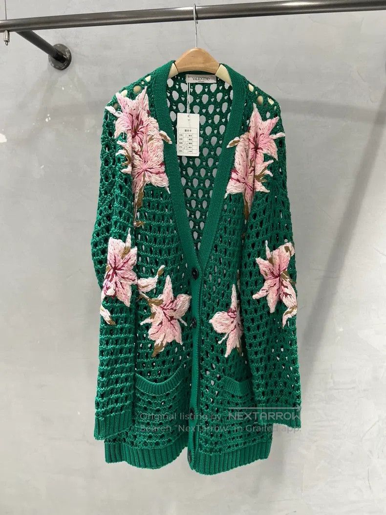 Valentino Valentino Green cardigan coat Size S / US 4 / IT 40 - 1 Thumbnail