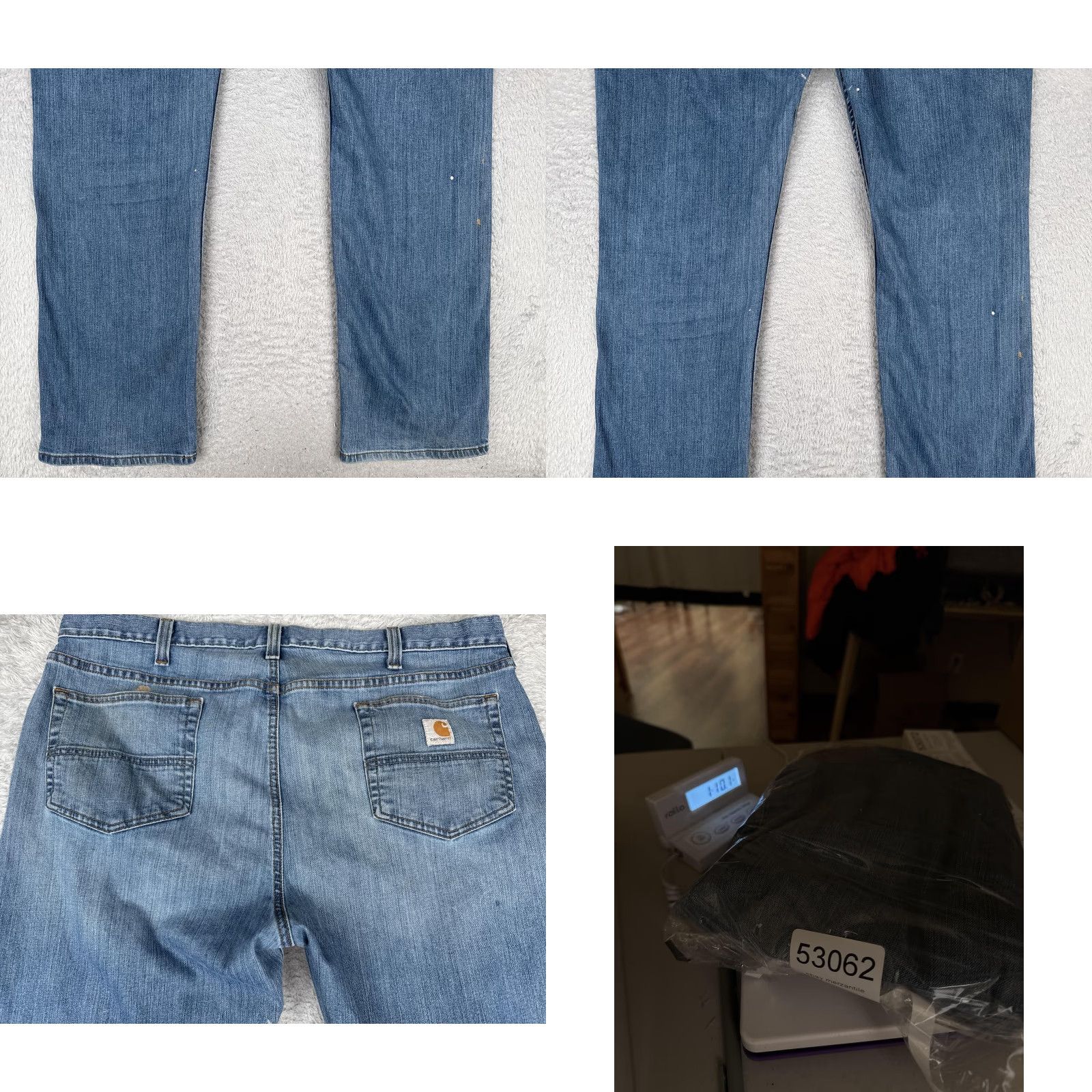 Carhartt Carhartt Jeans 40x34 Blue Medium Wash Relaxed Straight Leg Workwear Denim Mens Size US 40 / EU 56 - 10 Thumbnail