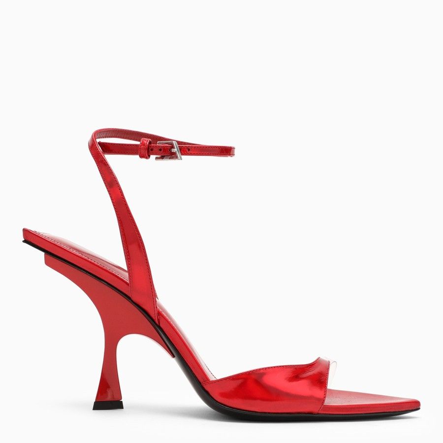 The Attico o1d2blof1024 GG Asymmetrical Sandal in Red Size US 6 / IT 36 - 1 Thumbnail