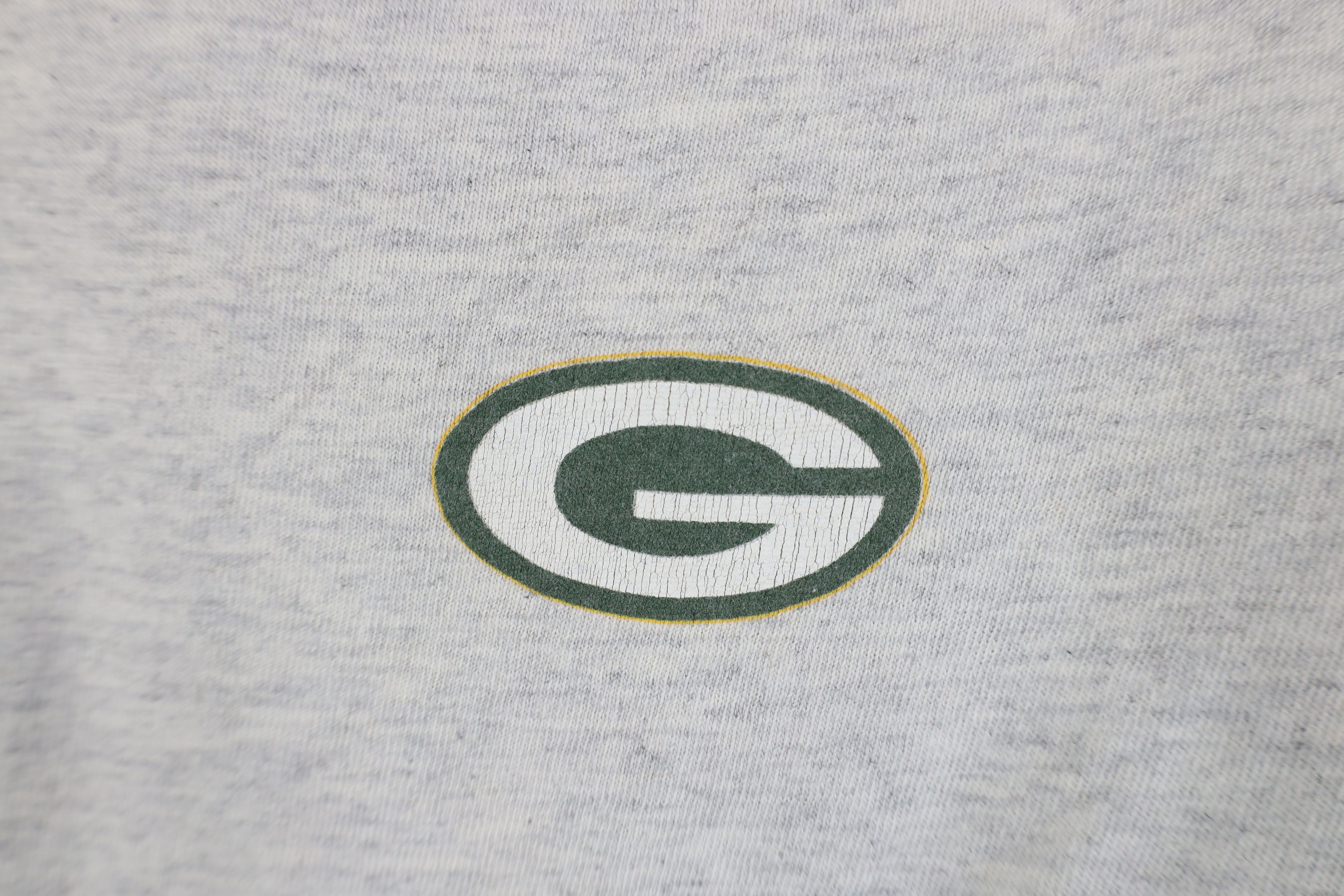 Vintage Vintage 90s Green Bay Packers Football T-Shirt Heather Gray Size US L / EU 52-54 / 3 - 11 Thumbnail