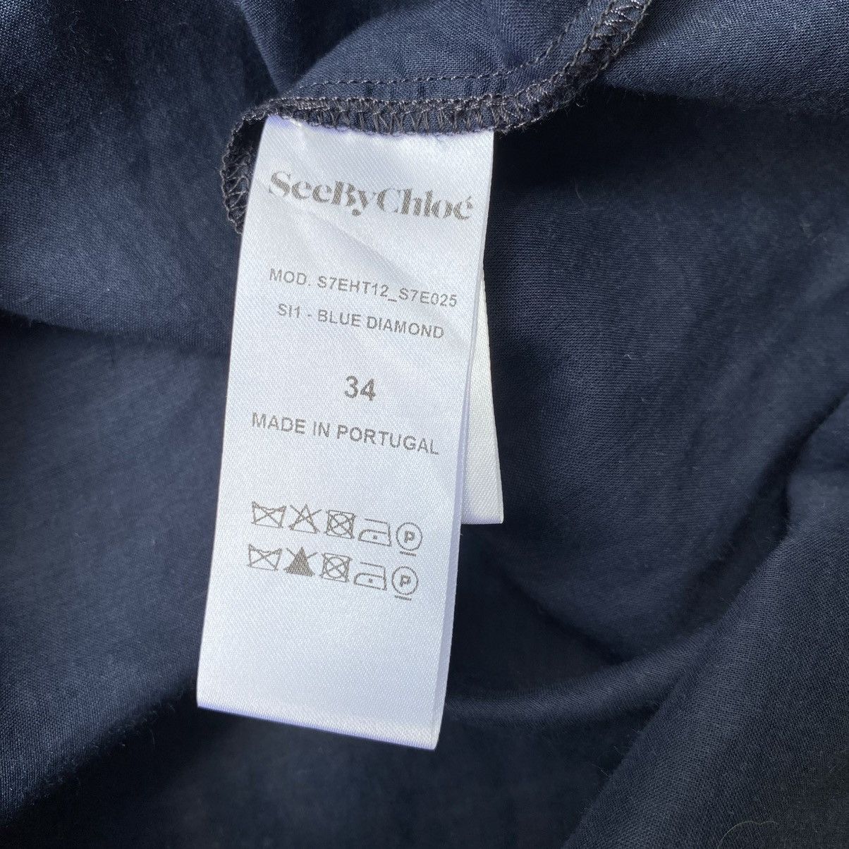 See by Chloe Blue Flowy Spaghetti Strap Blouse