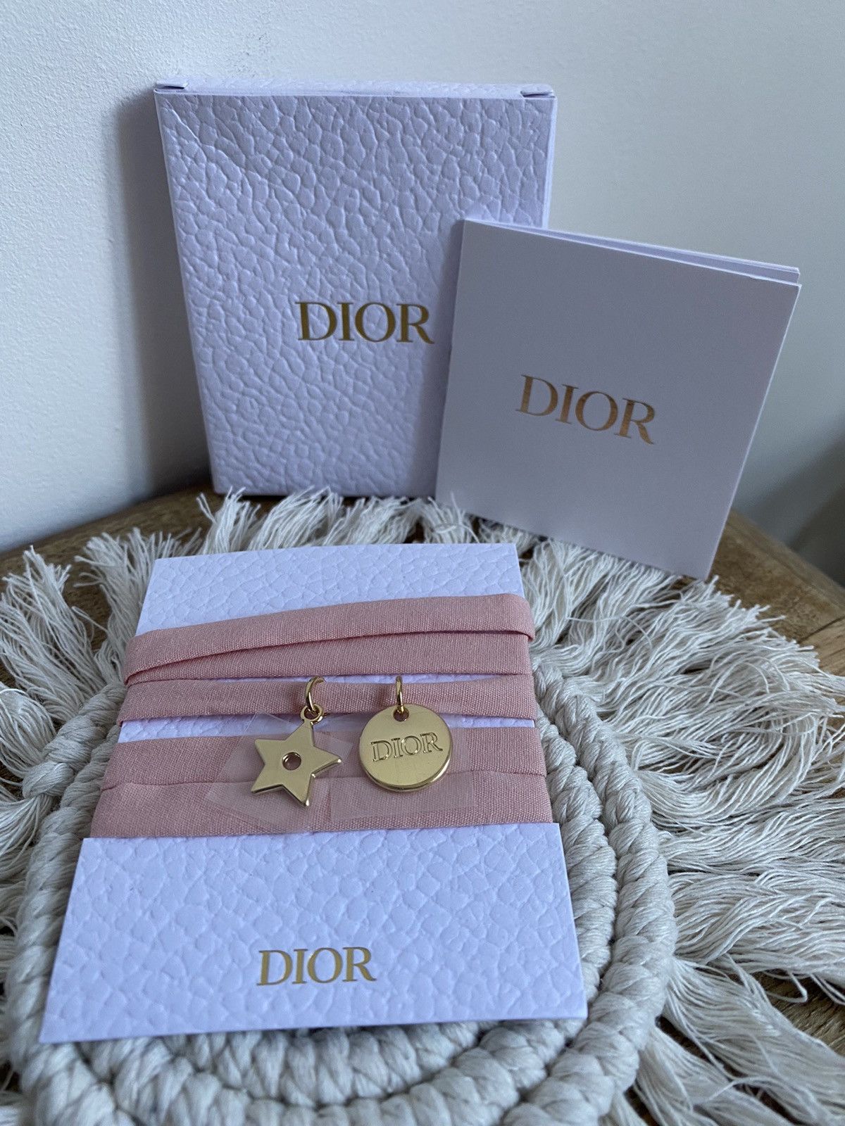 Dior charms Star pendant Choker Necklace pink