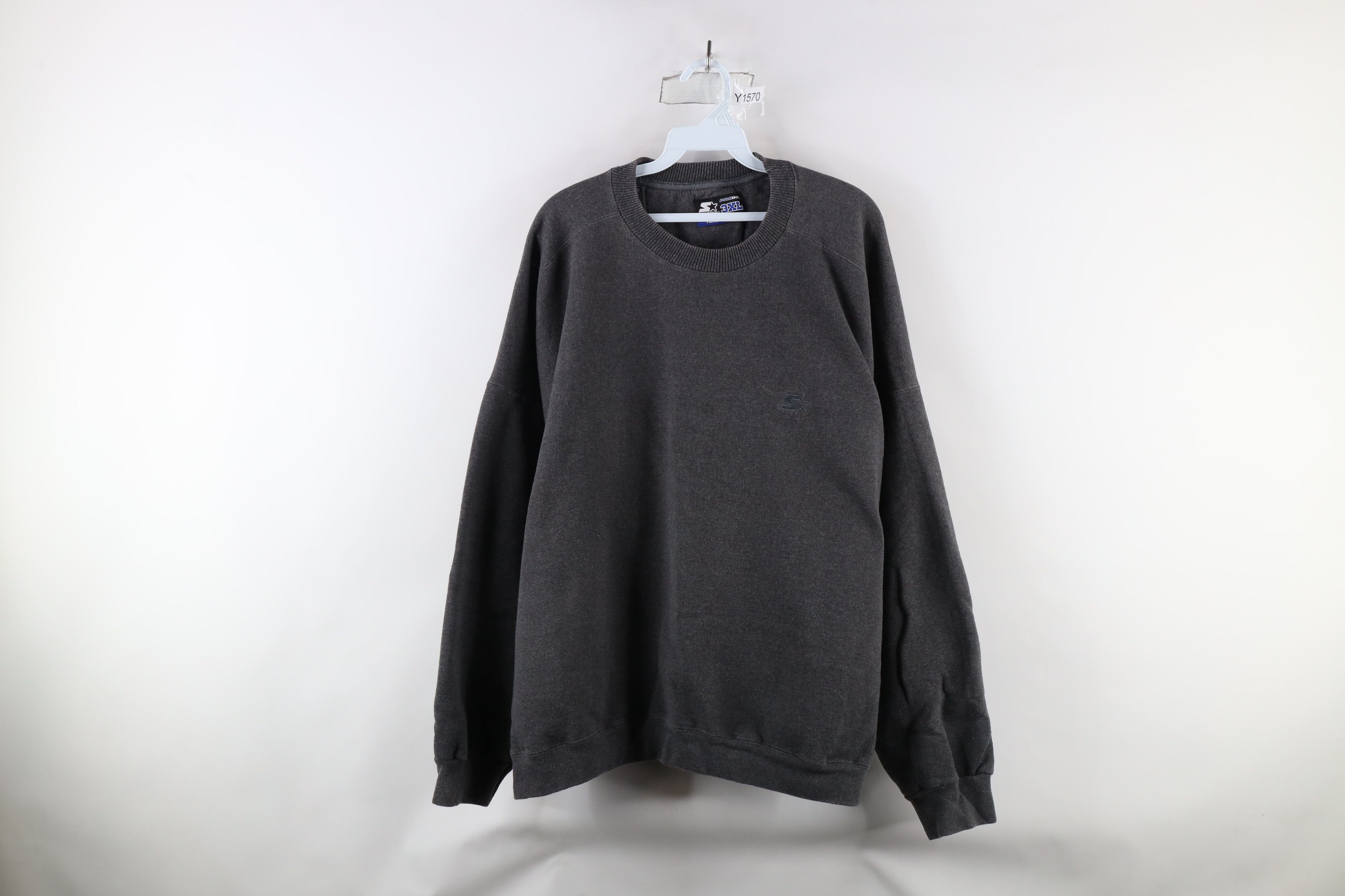 Starter × Vintage Vintage 90s Starter Heavyweight Crewneck Sweatshirt Gray Size US XXL / EU 58 / 5 - 1 Thumbnail