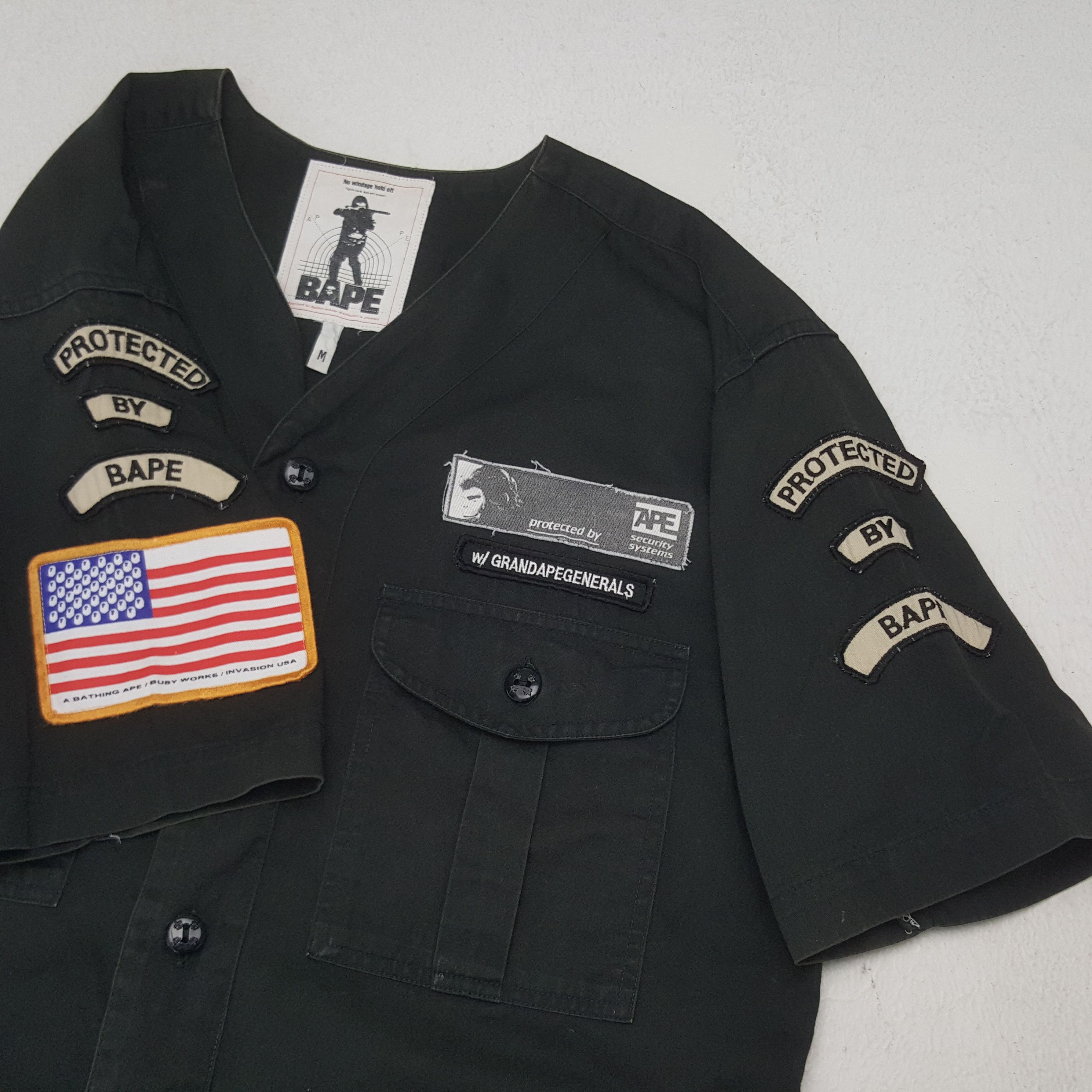 Bape × Vintage Vintage BAPE Japanese Brand Work Shirt C285N28 Size US M / EU 48-50 / 2 - 6 Thumbnail