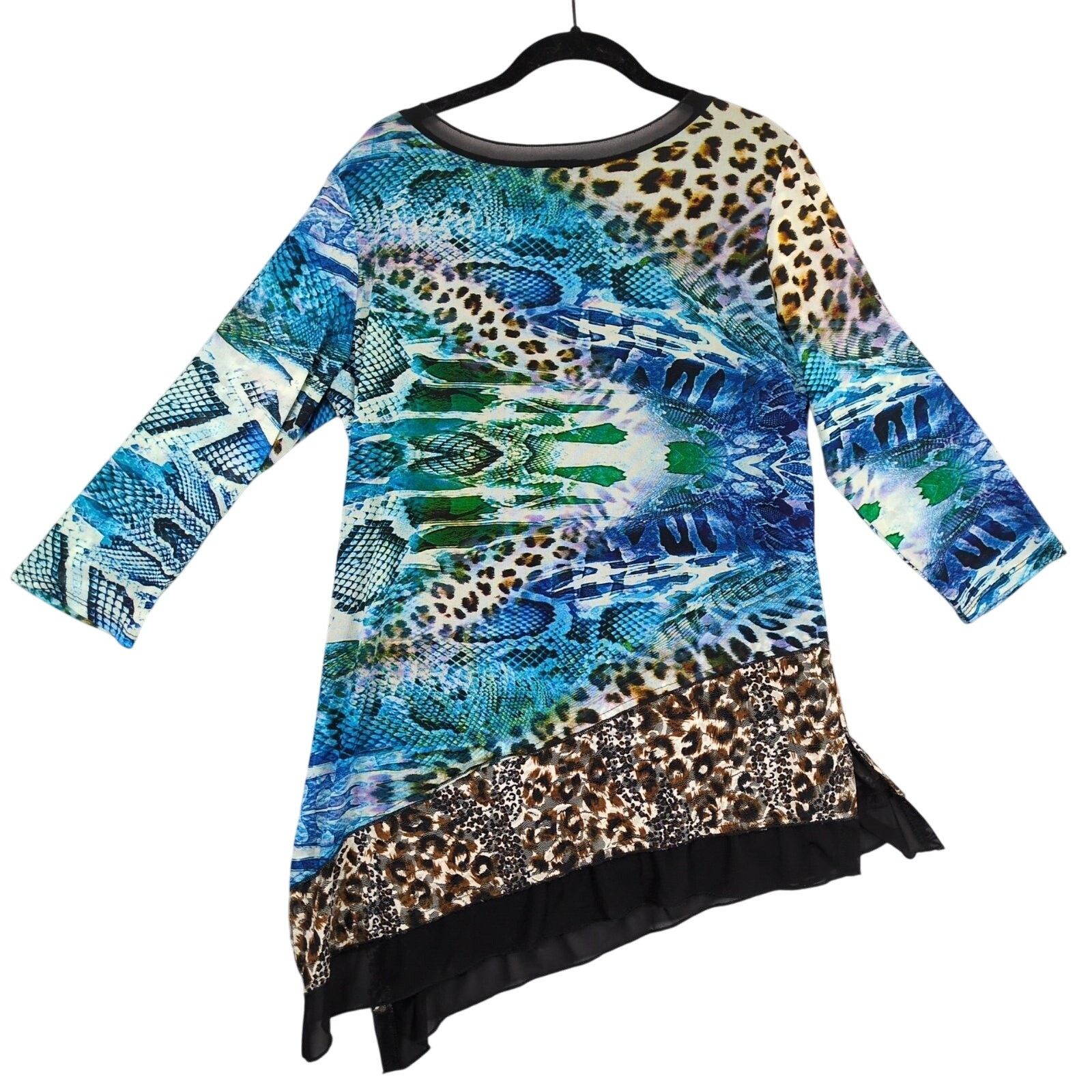 Other From The Heart Sheer Dress Sz L Animal Print Asymmetrical Size L / US 10 / IT 46 - 3 Thumbnail