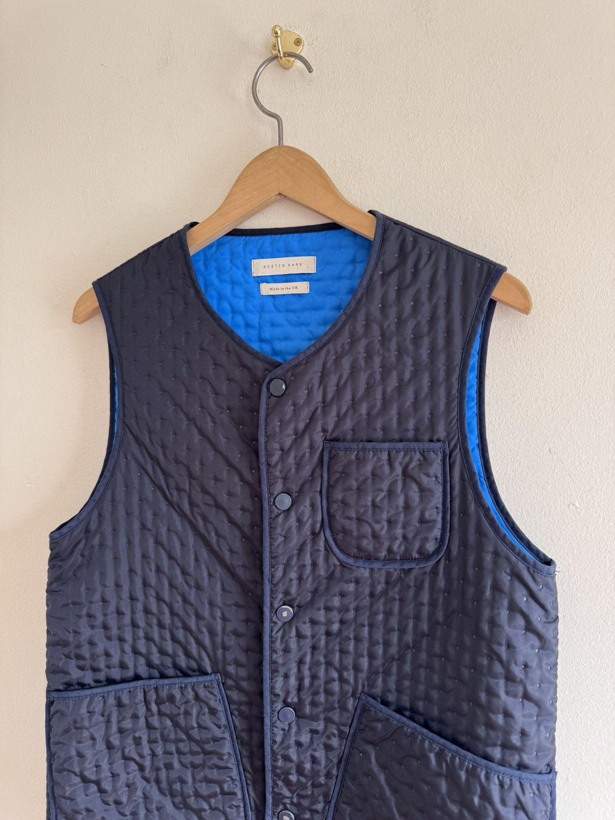 KESTIN Kestin Hare Navy Quilted Vest Made in UK Size US S / EU 44-46 / 1 - 2 Thumbnail