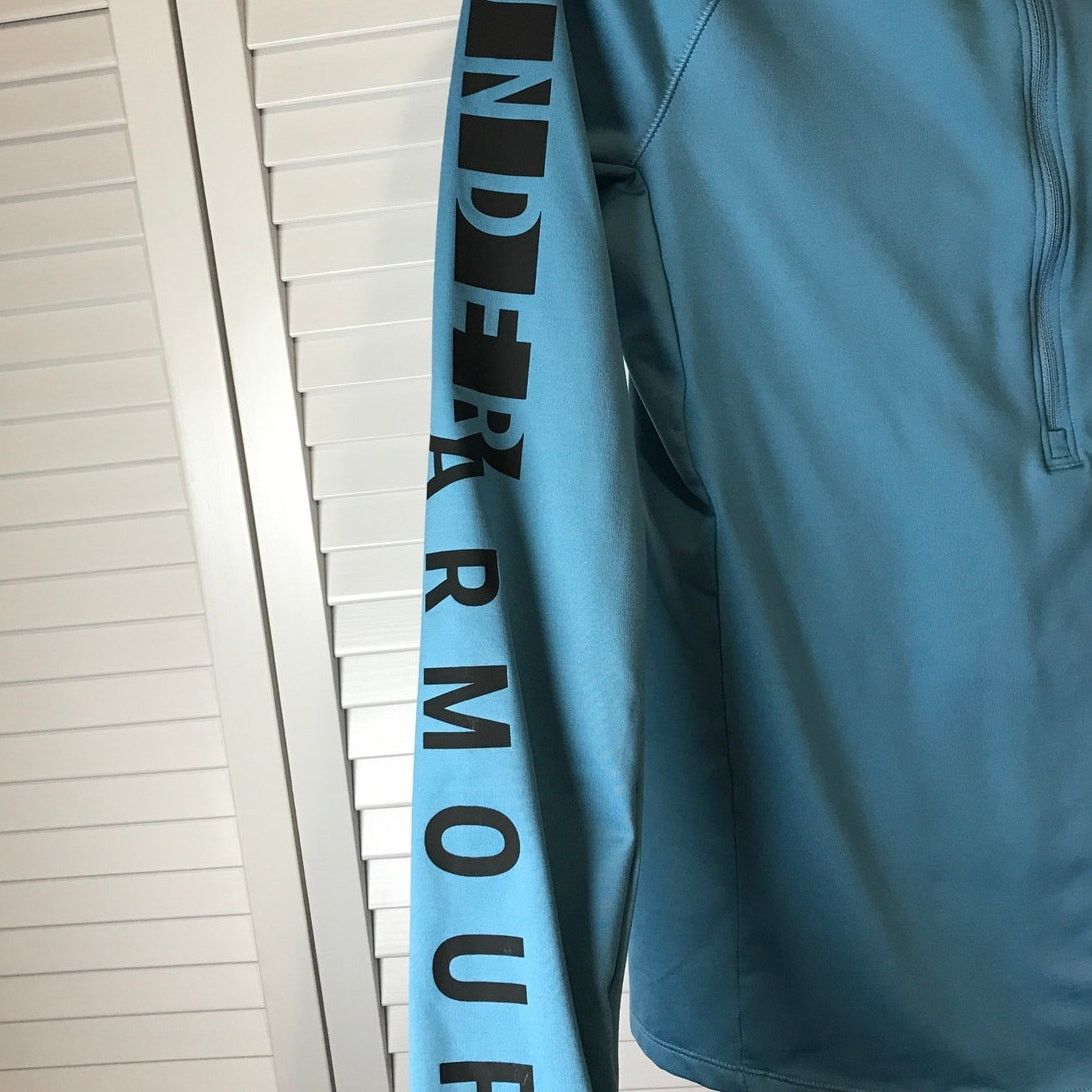 Under Armour Under Armour Cold Gear Blue Half Zip Fitted Activewear Top S Size S / US 4 / IT 40 - 7 Thumbnail