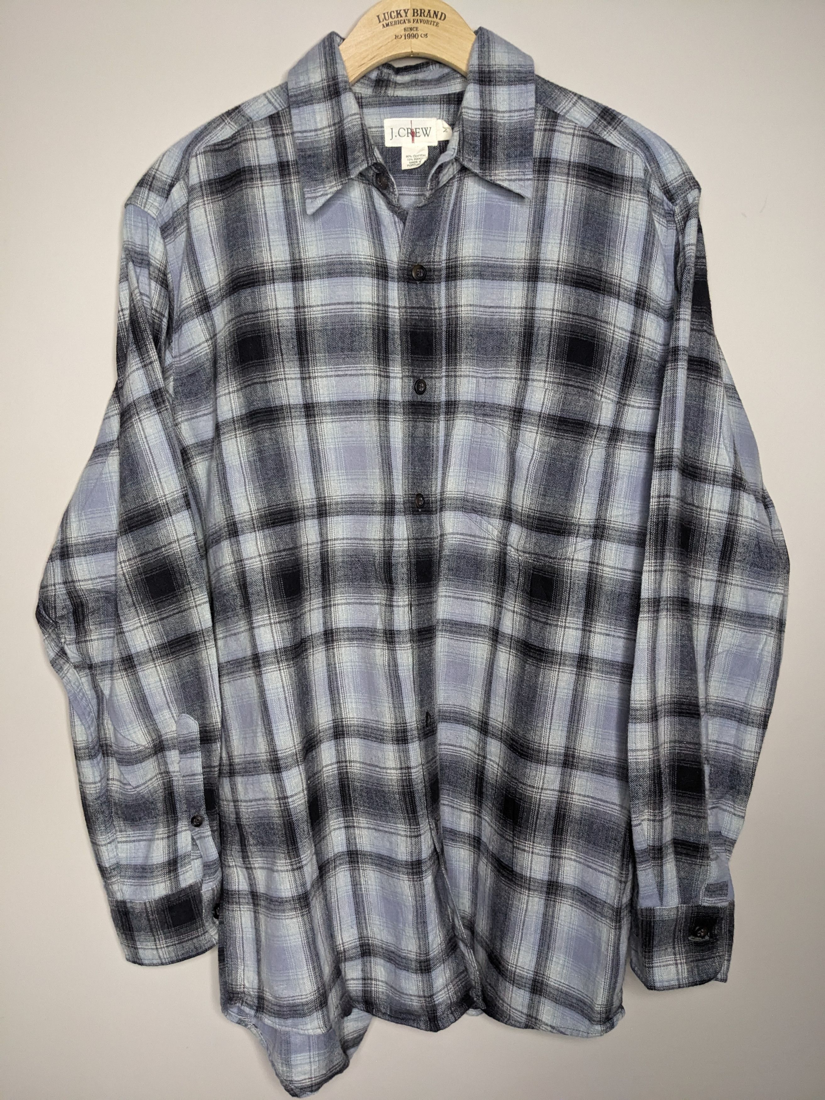 J.Crew VTG 90s J Crew Plaid Flannel Shirt Mens Medium Western Ombre Size US M / EU 48-50 / 2 - 1 Thumbnail