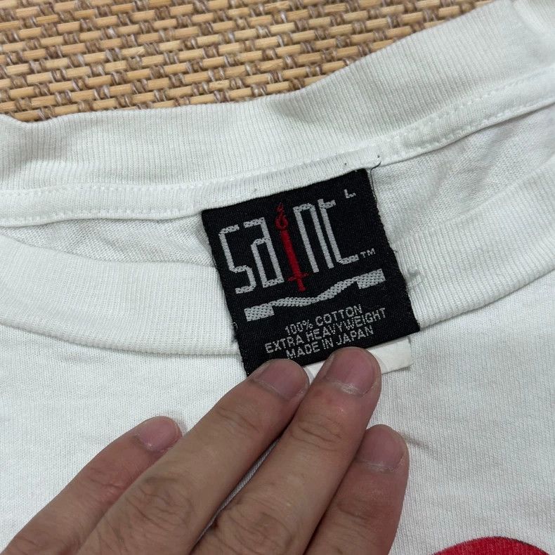 Saint Michael Saint Michael White red head washed with white short sleev Size US L / EU 52-54 / 3 - 4 Thumbnail