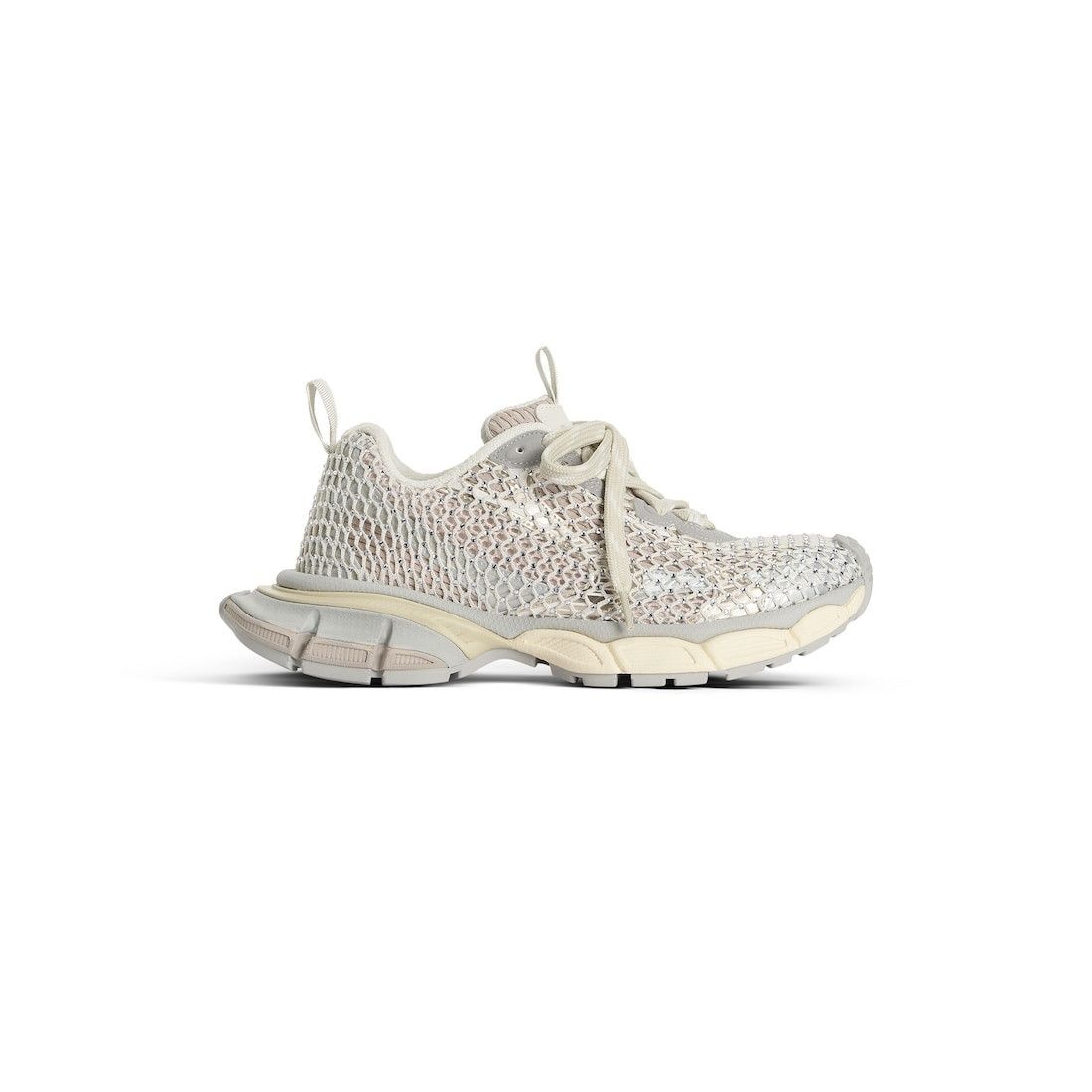 o1w1db10925 3XL Fishnet Sneakers in Eggshell