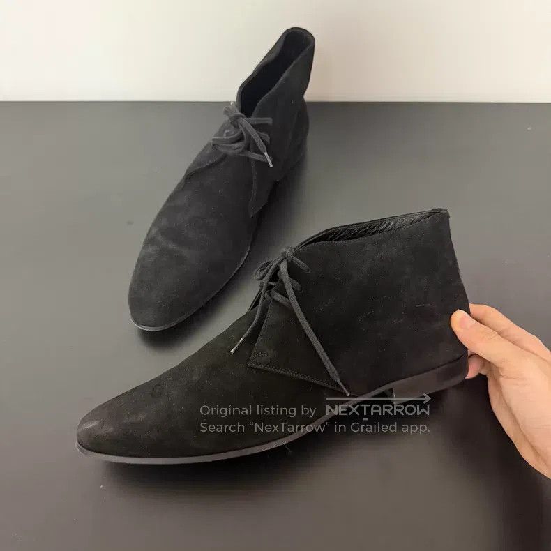 Saint Laurent Paris Saint Laurent Paris Suede Pointed Oxford Shoes i Size US 10 / EU 43 - 1 Thumbnail