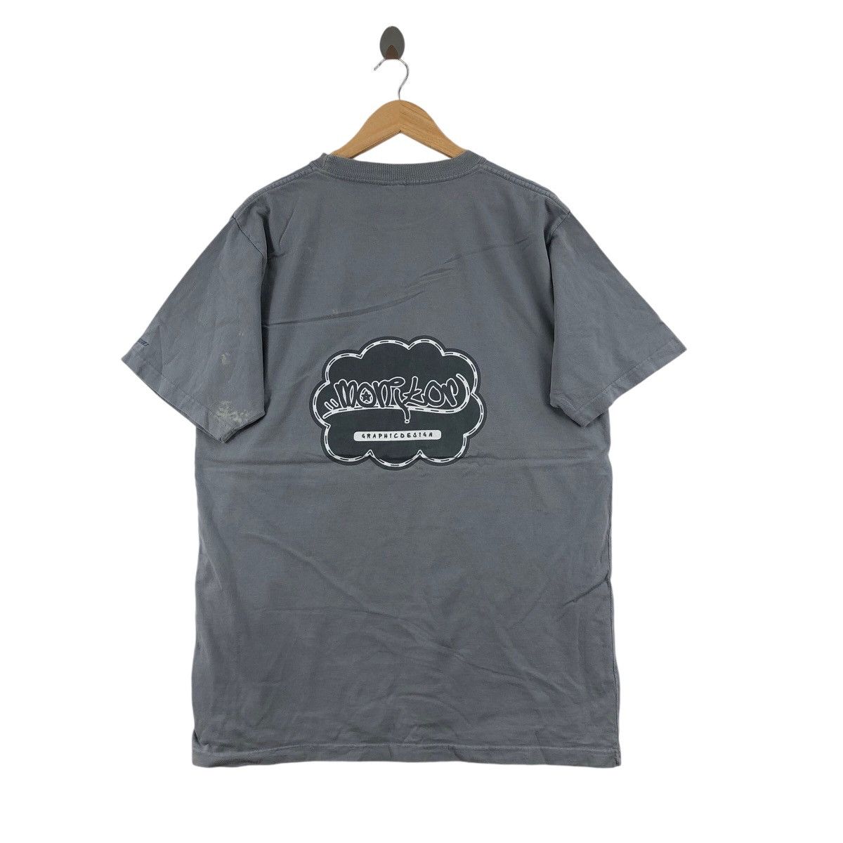 Japanese Brand MONITOR GDW Reflective Logo Art Graffiti Tee Shirt Size US L / EU 52-54 / 3 - 4 Thumbnail