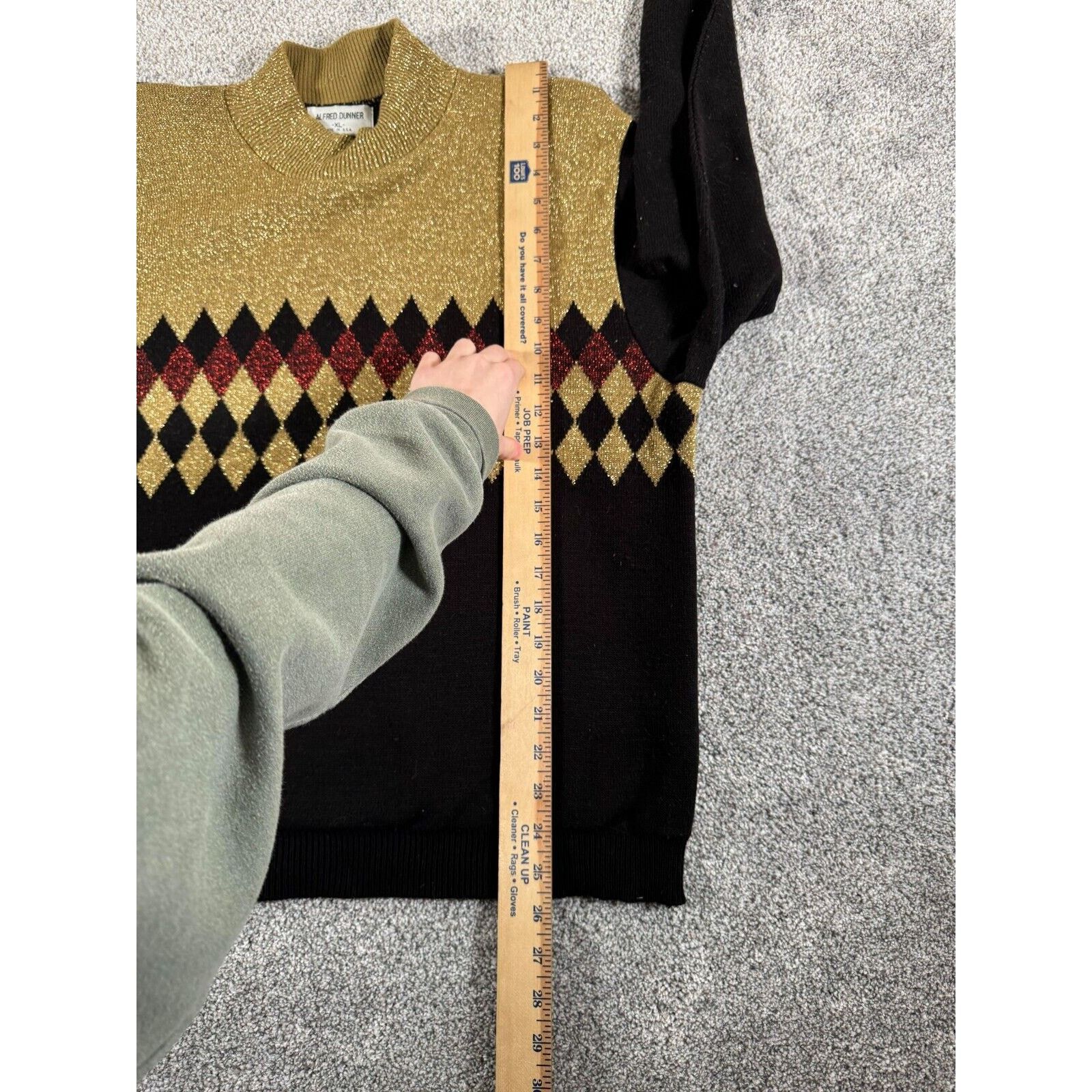 Other Vintage 80s 90s Sweater Women XL Argyle Sparkly Vintage Chic Size XL / US 12-14 / IT 48-50 - 10 Thumbnail