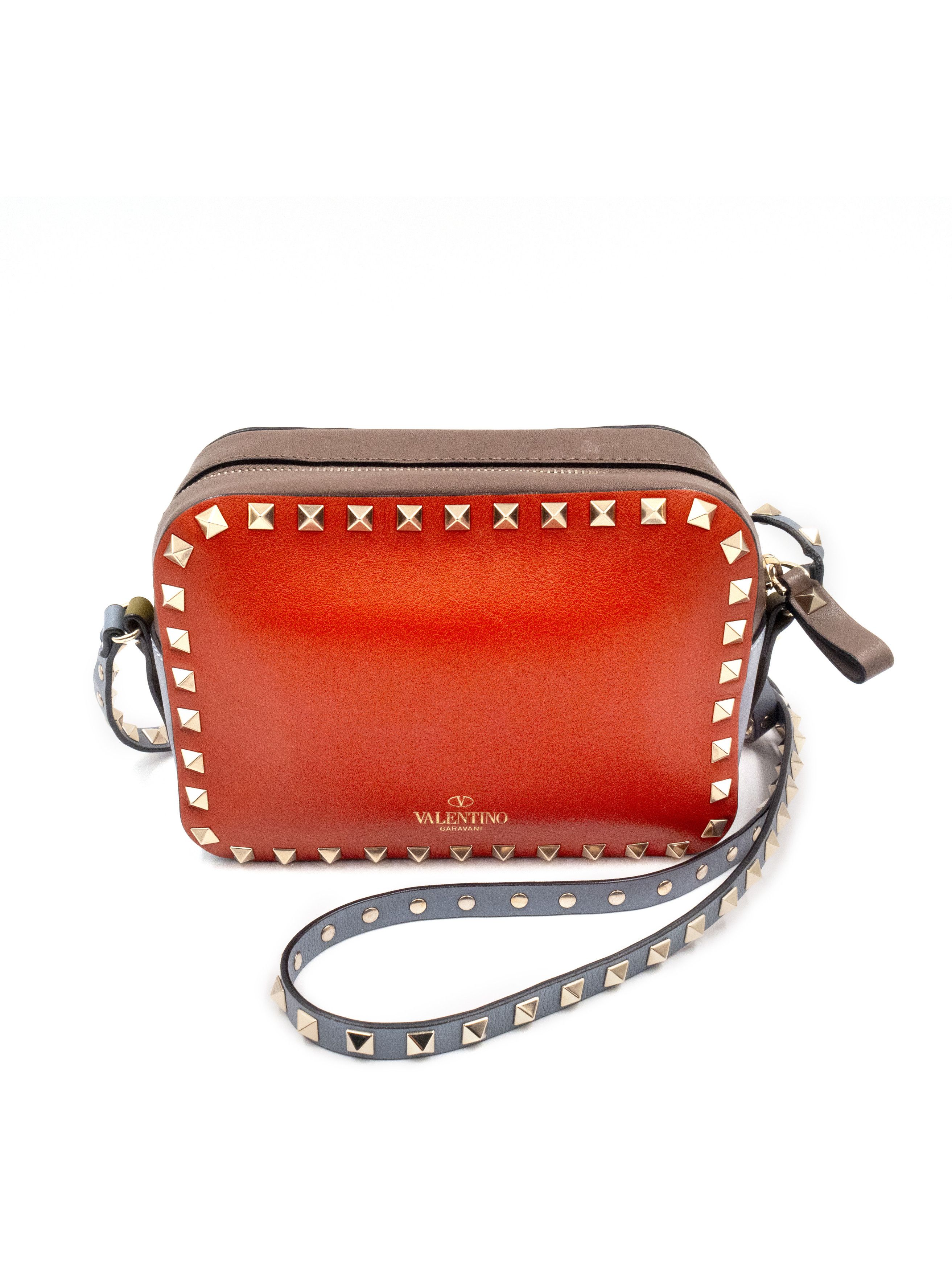 Valentino Dusty Orange Rockstud Camera Bag Size ONE SIZE - 1 Thumbnail