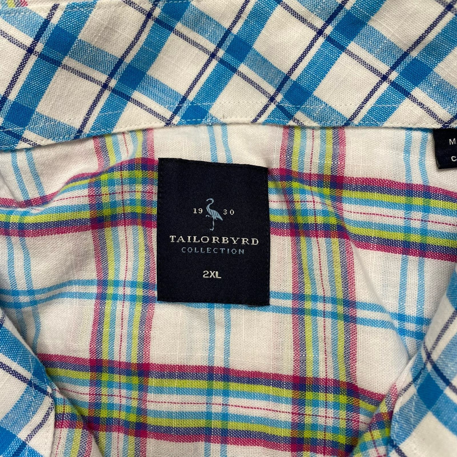 Tailorbyrd TAILORBYRD Multicolor Woven Cotton Plaid Button Up 2XL Size US XXL / EU 58 / 5 - 3 Thumbnail