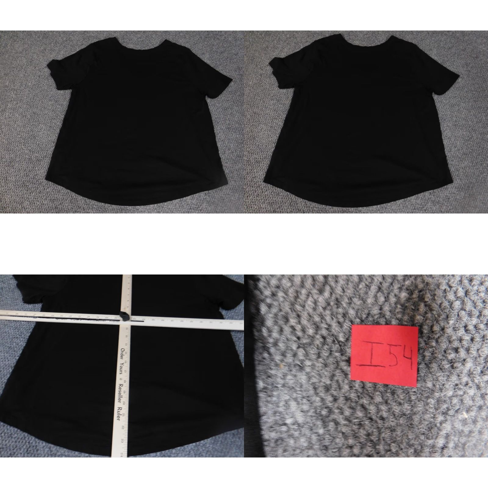 Vintage Terra & Sky Womens Top Blouse 14W Black Round Neck Short Sleeve Cotton Rayon Stretch Basic Casual T-Shirt Regular Womens Size XL / US 12-14 / IT 48-50 - 8 Thumbnail